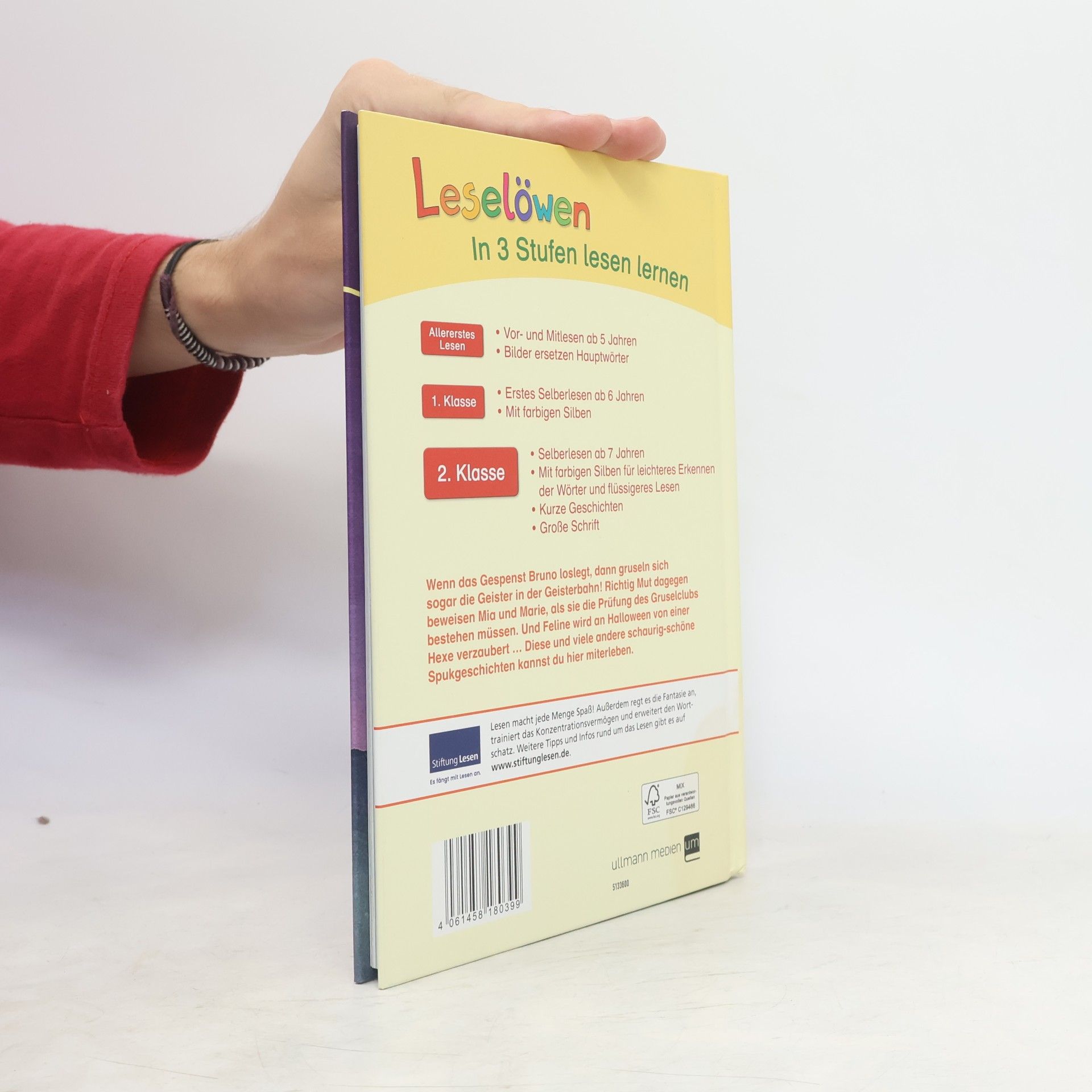Autores varios Leselöwen. Mit farbigen Silben. Gruselgeschichten