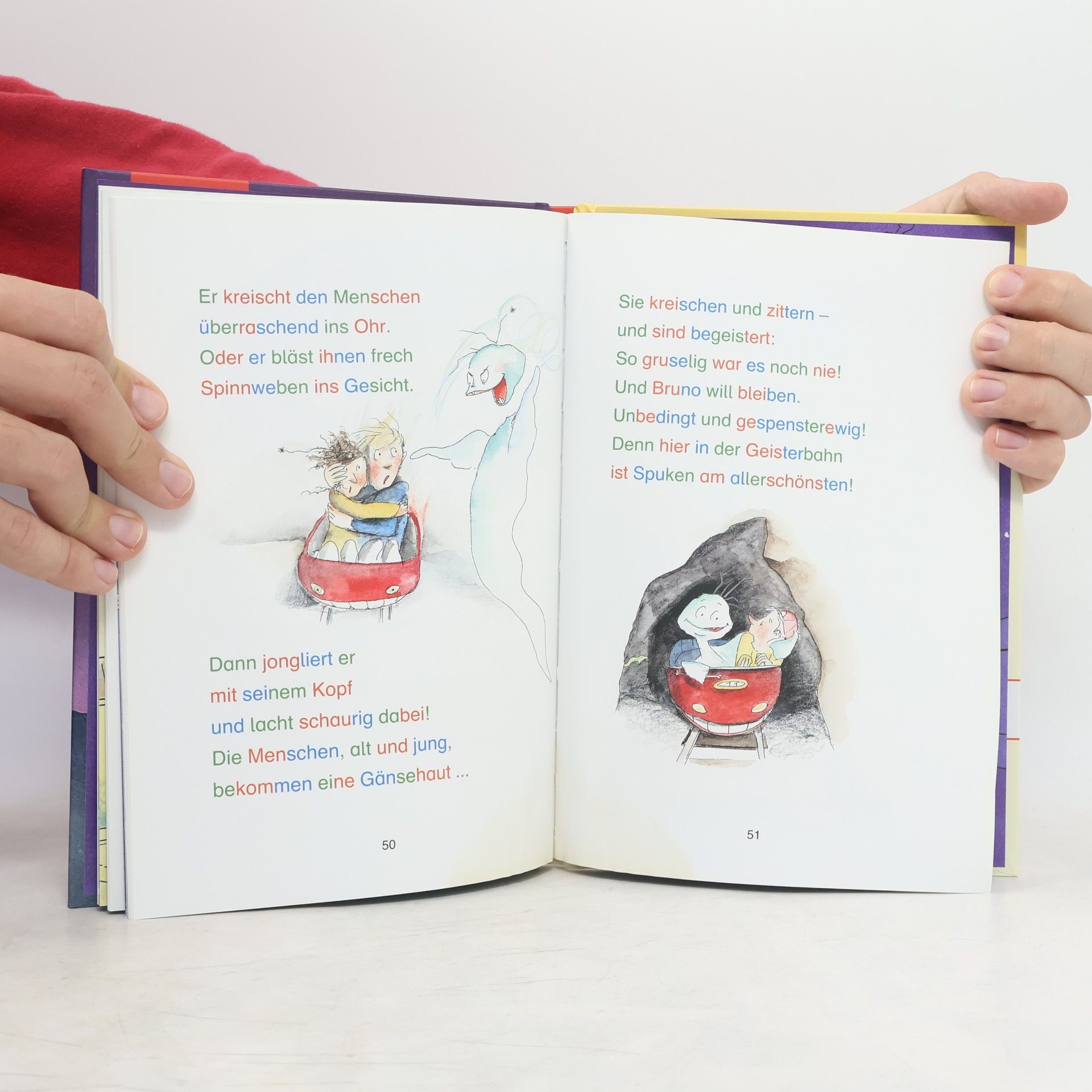 Autores varios Leselöwen. Mit farbigen Silben. Gruselgeschichten