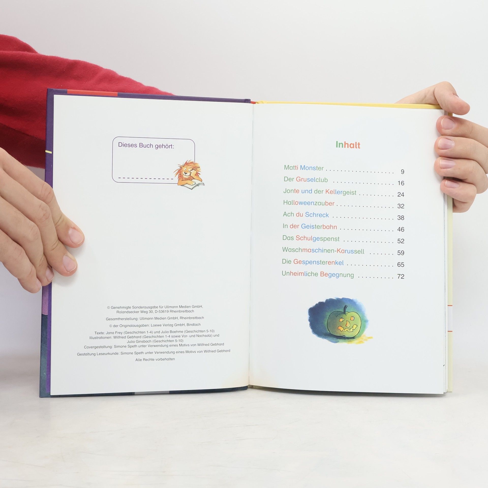 Autores varios Leselöwen. Mit farbigen Silben. Gruselgeschichten