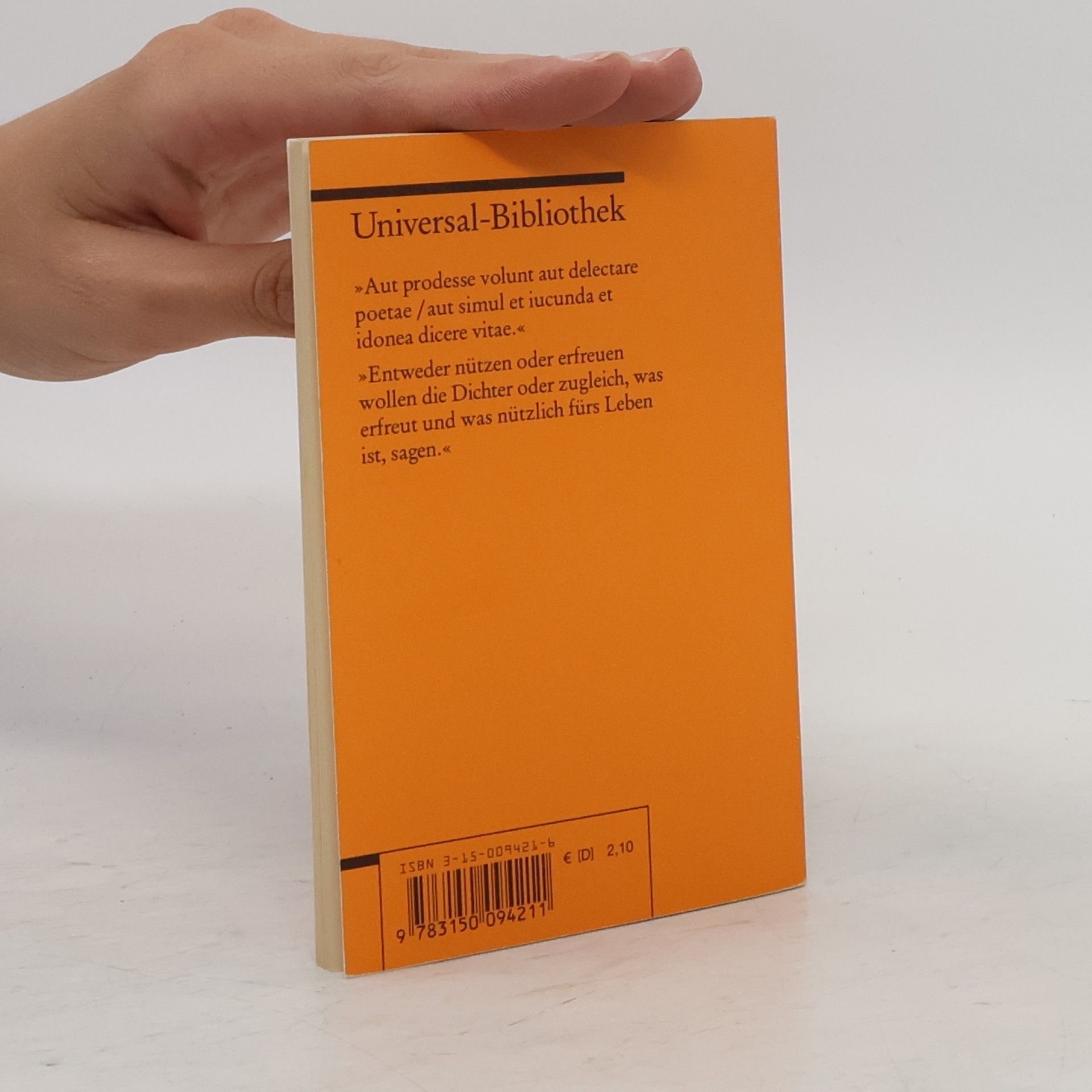 Quintus Flaccus Horatius Ars Poetica / Die Dichtkunst