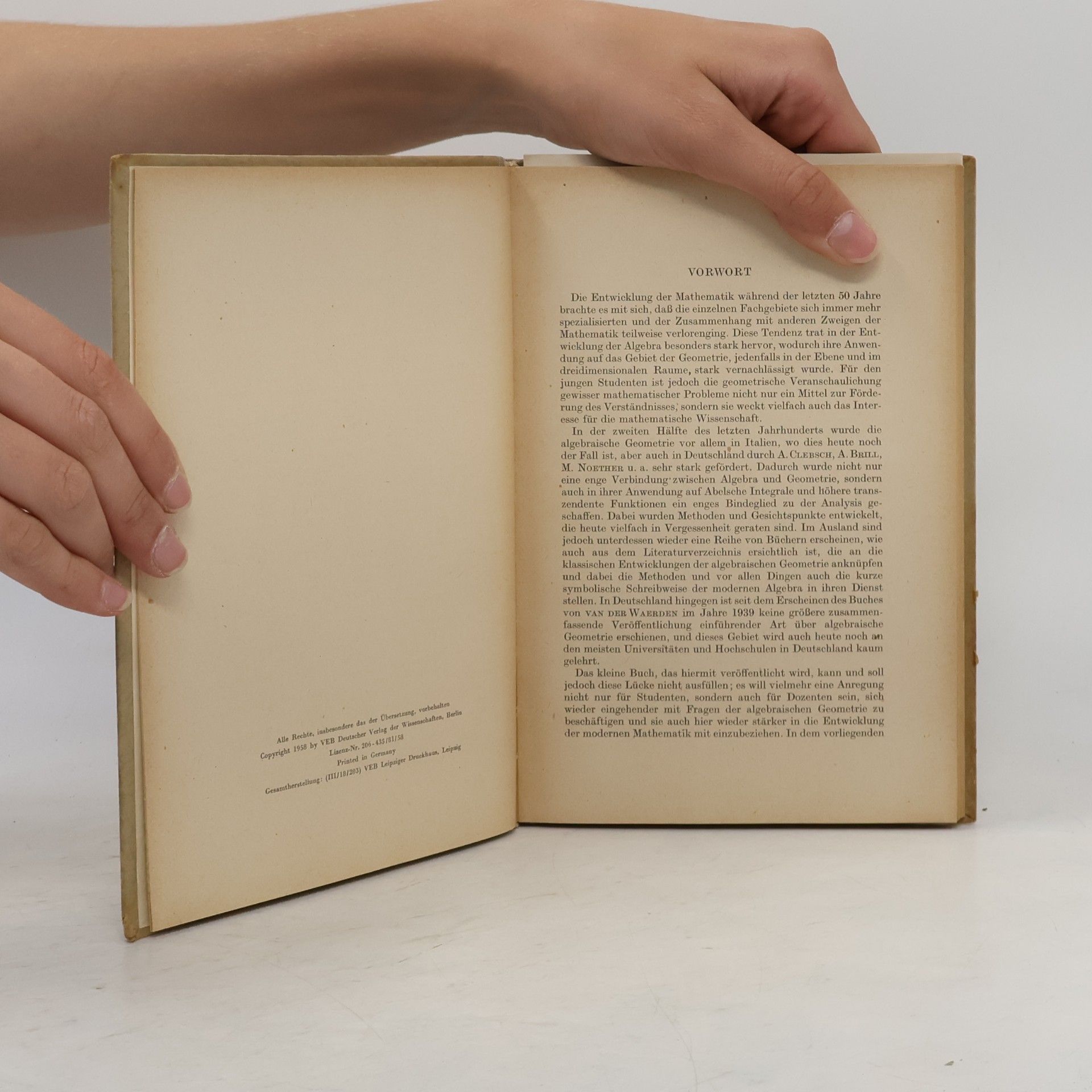 Wilhelm Hauser Integrale algebraischer Funktionen und ebene algebraische Kurven