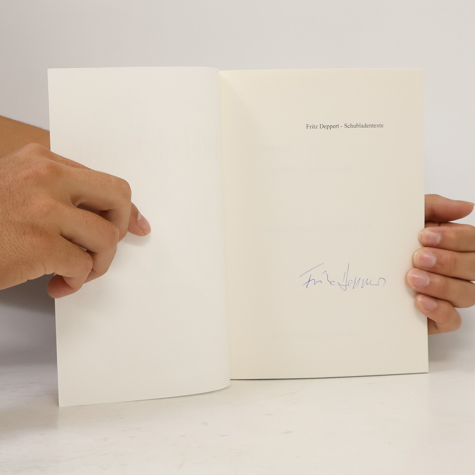 Fritz Deppert Schubladentexte