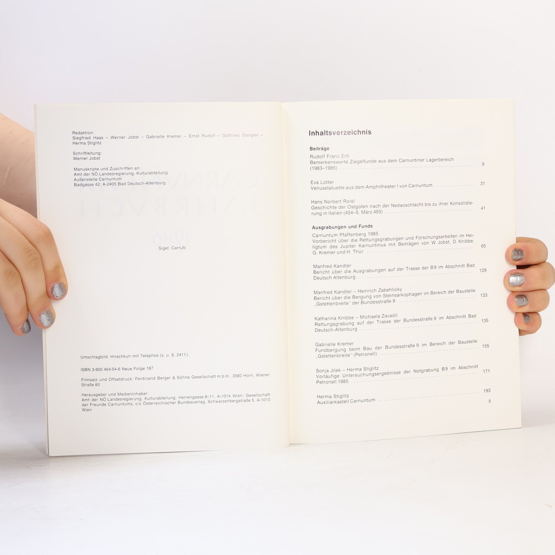 kolektiv Carnuntum Jahrbuch 1986