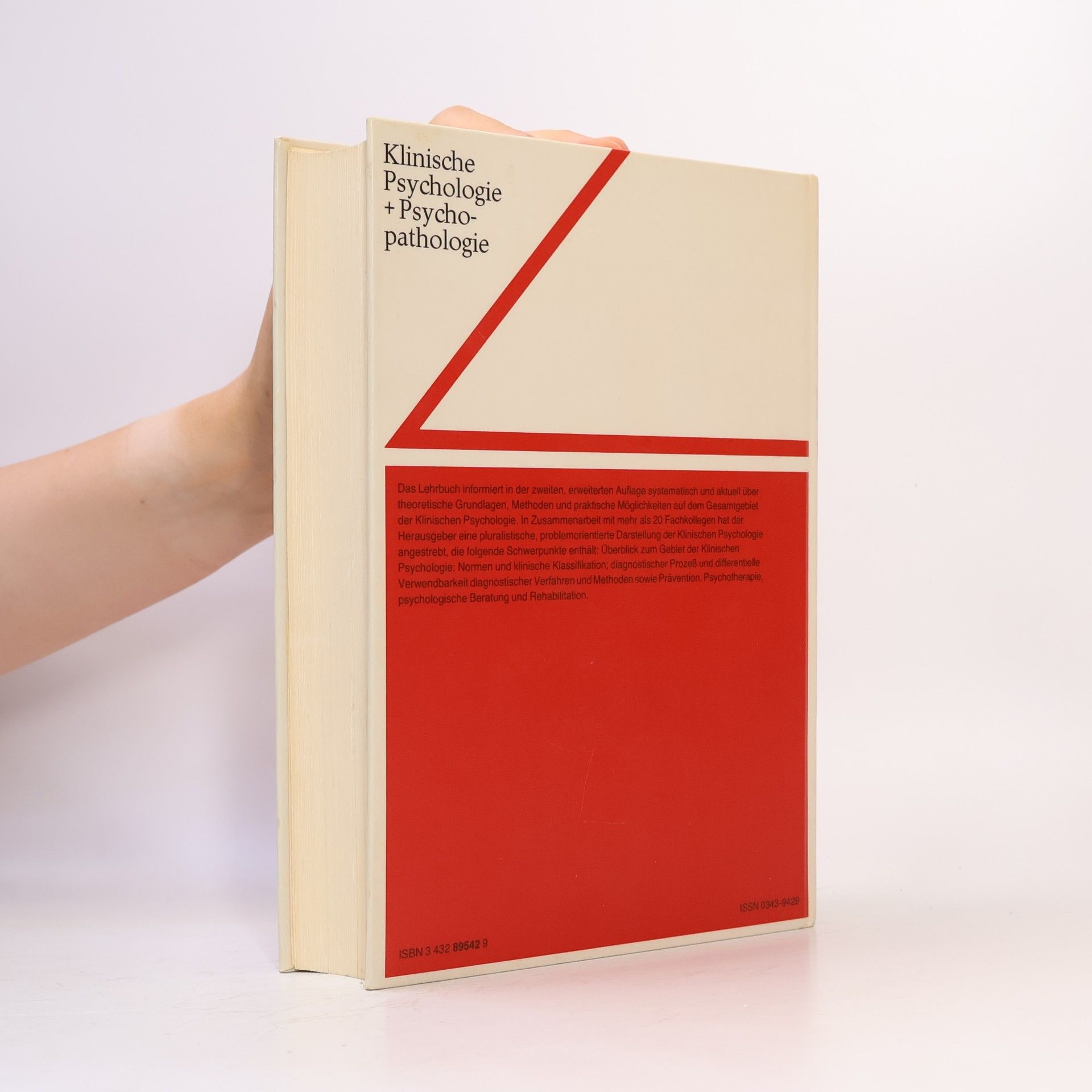 Lothar R. Schmidt Lehrbuch der klinischen Psychologie