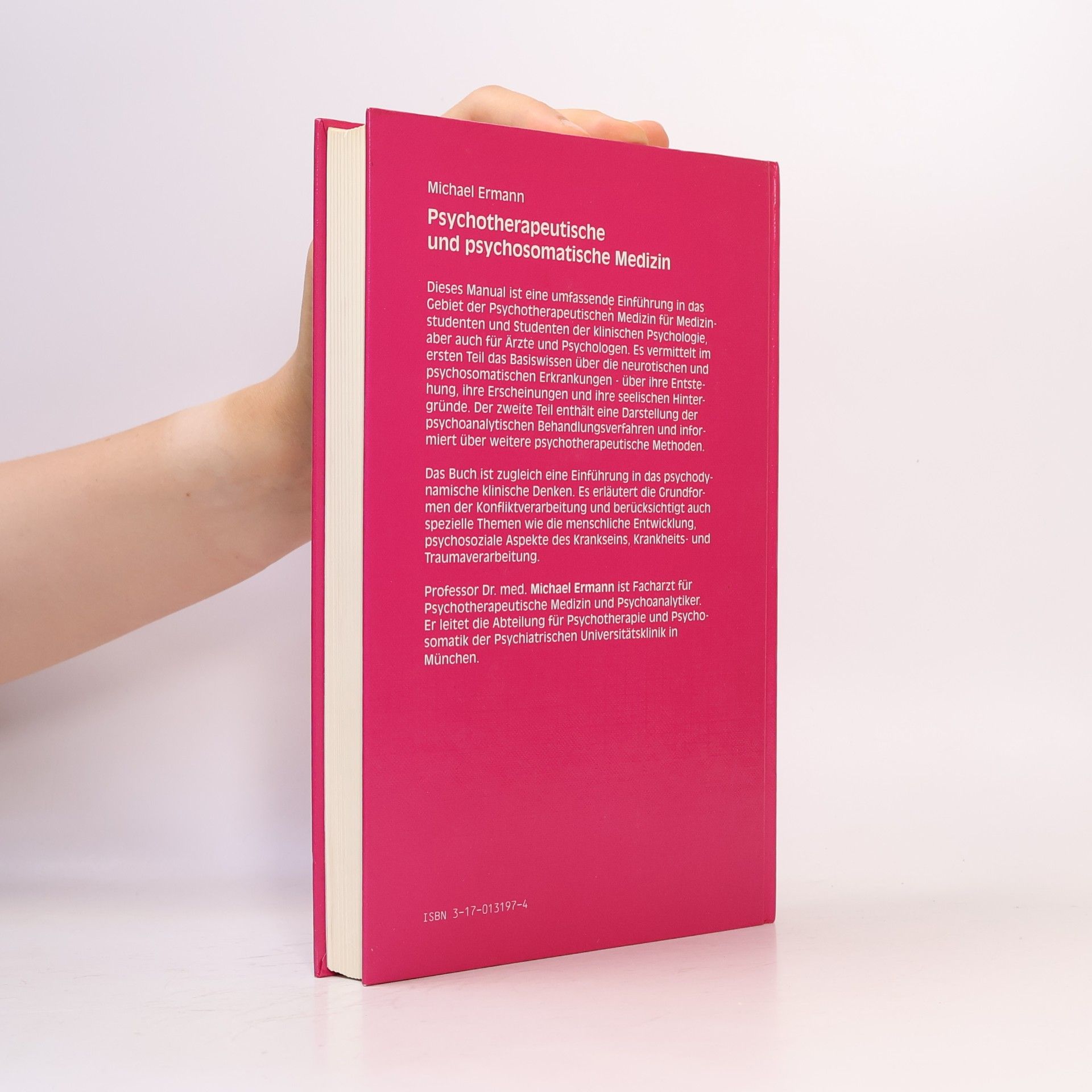 Michael Ermann Psychotherapeutische und psychosomatische Medizin