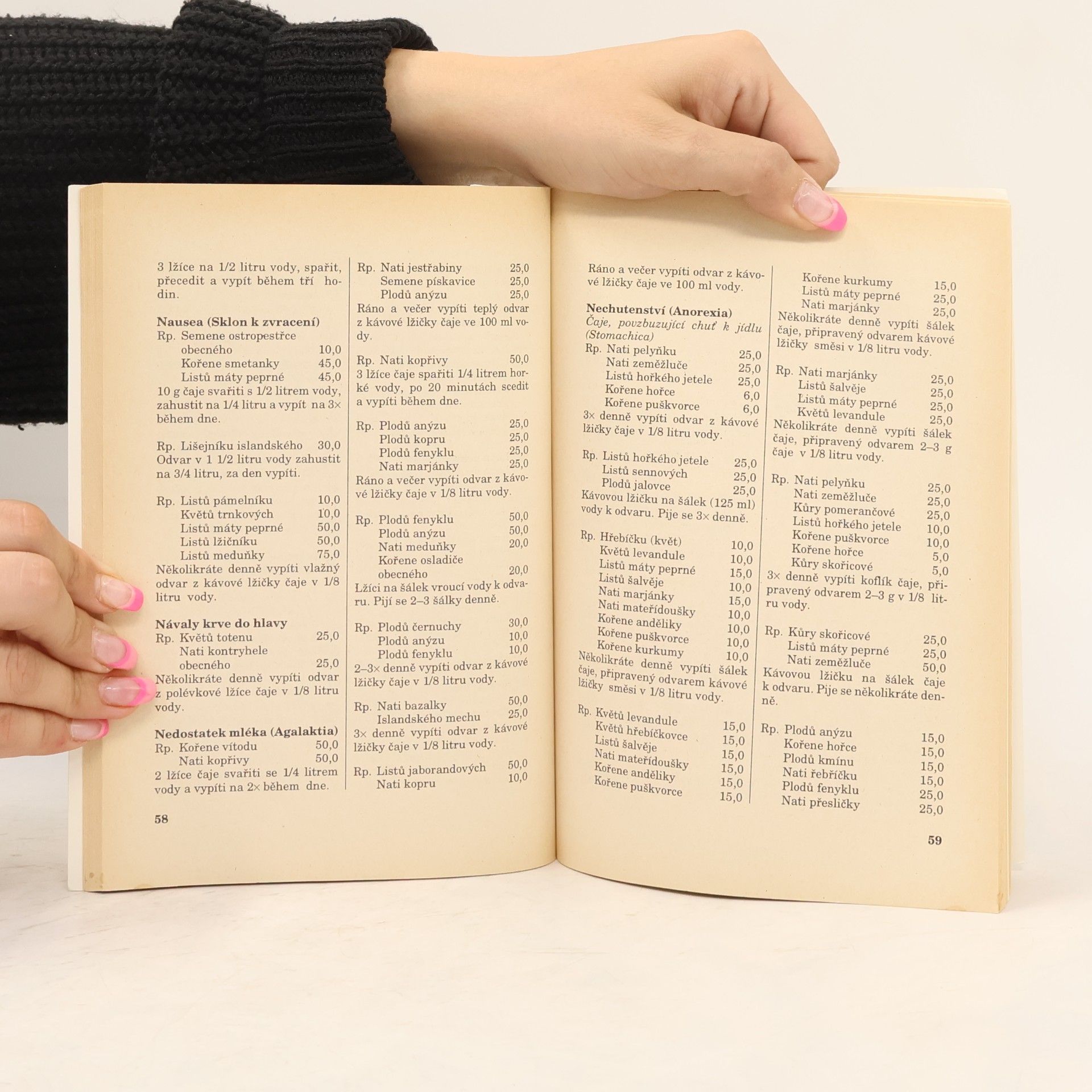 Various authors Receptář léčivých čajů