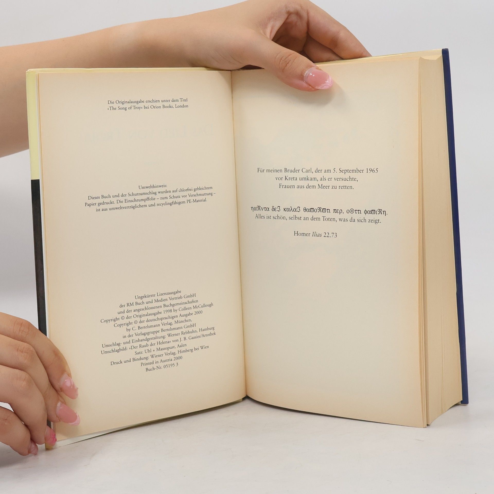 Colleen McCullough Das Lied von Troja