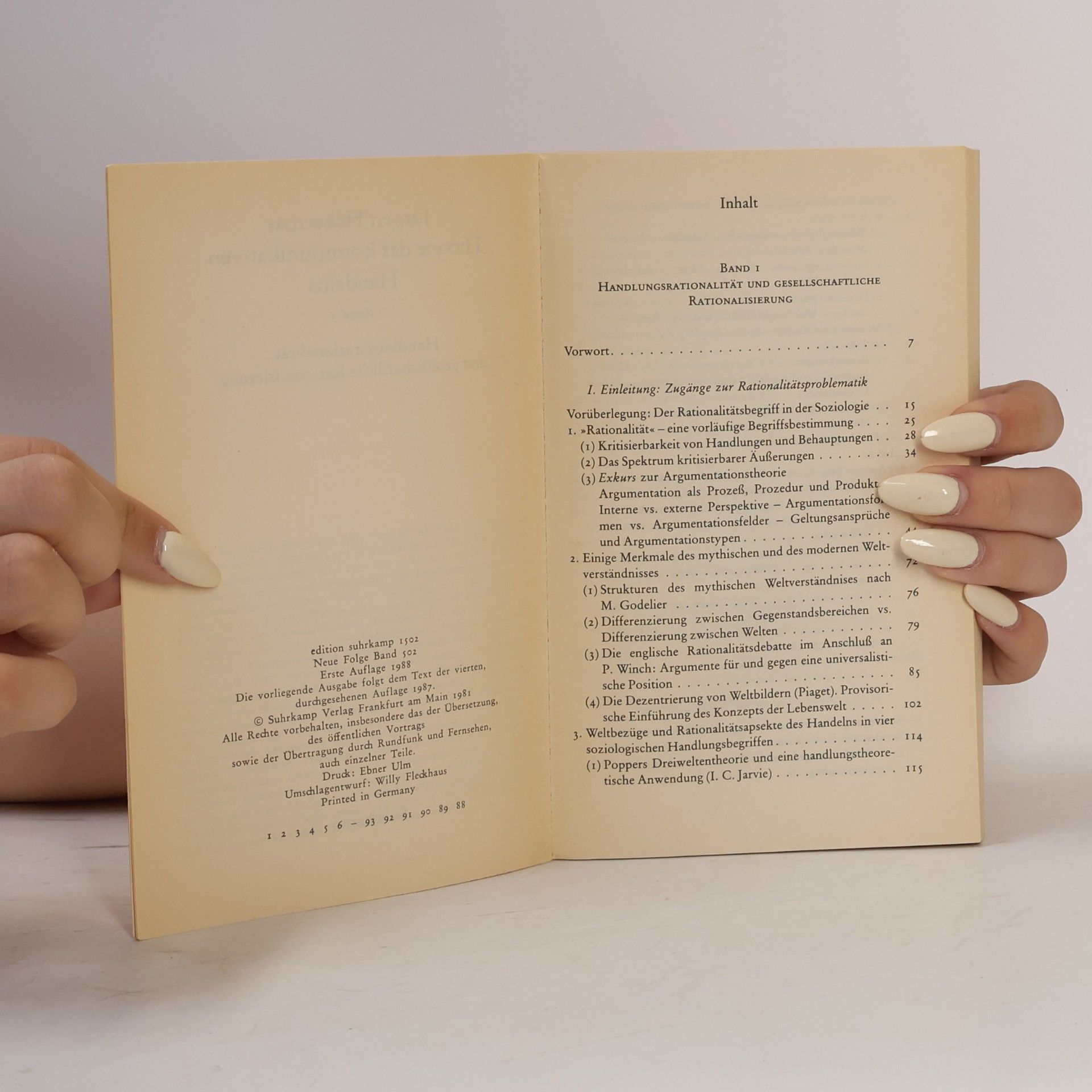 Jürgen Habermas Theorie des kommunikativen Handelns Theorie des kommunikativen Handelns. Band 1