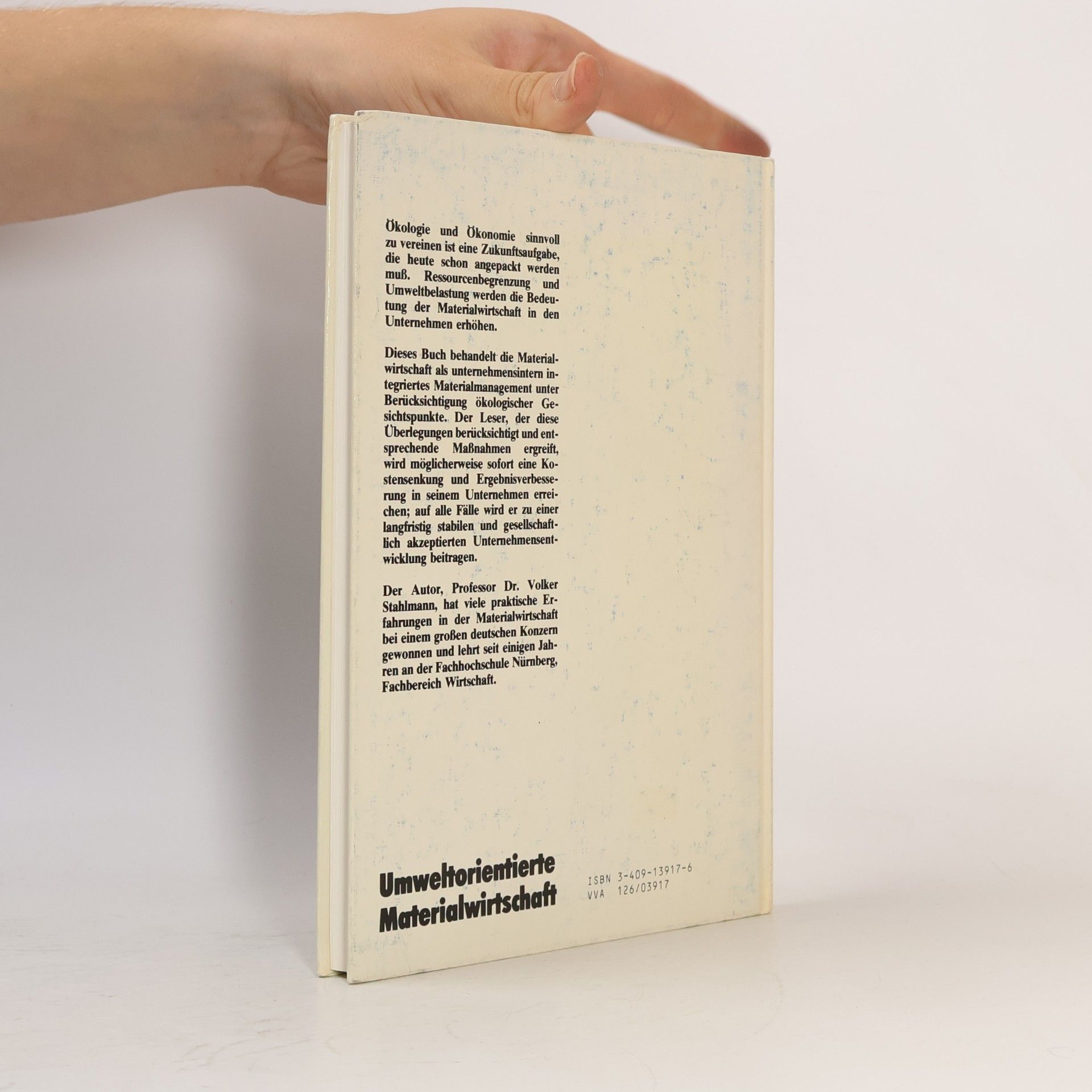 Volker Stahlmann Umweltorientierte Materialwirtschaft