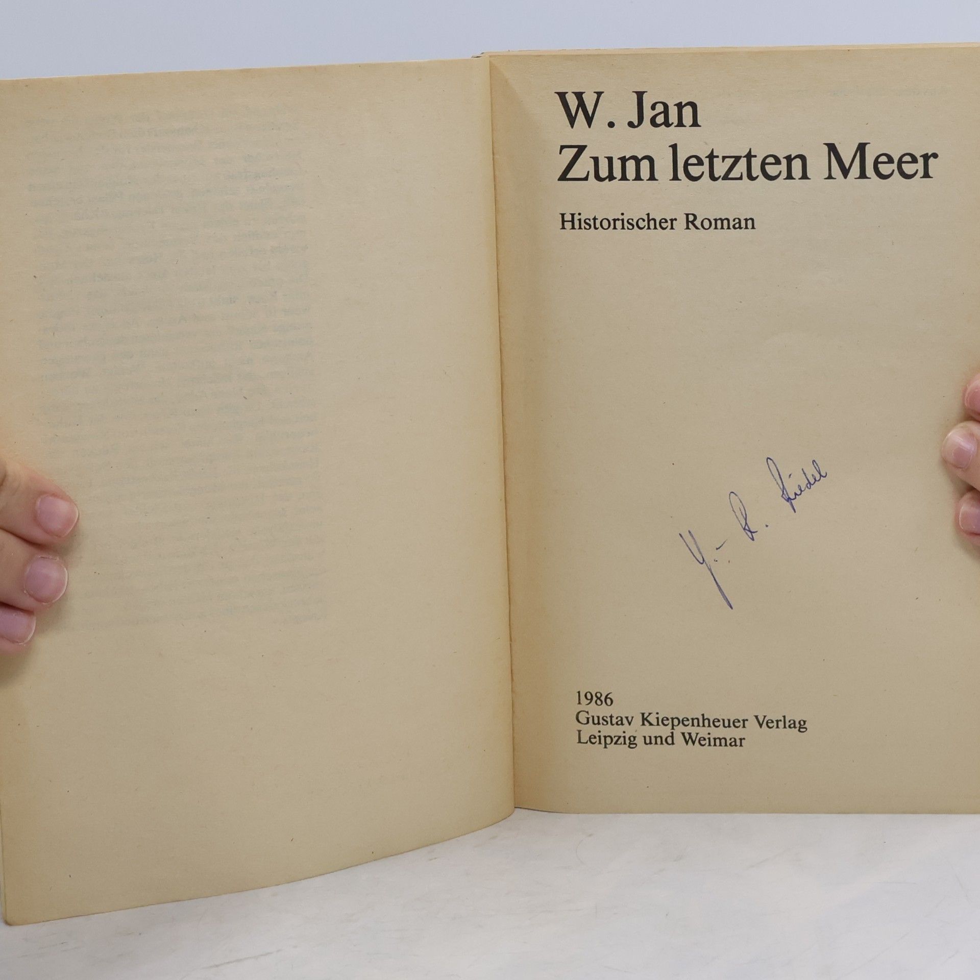 W. Jan Zum letzten Meer