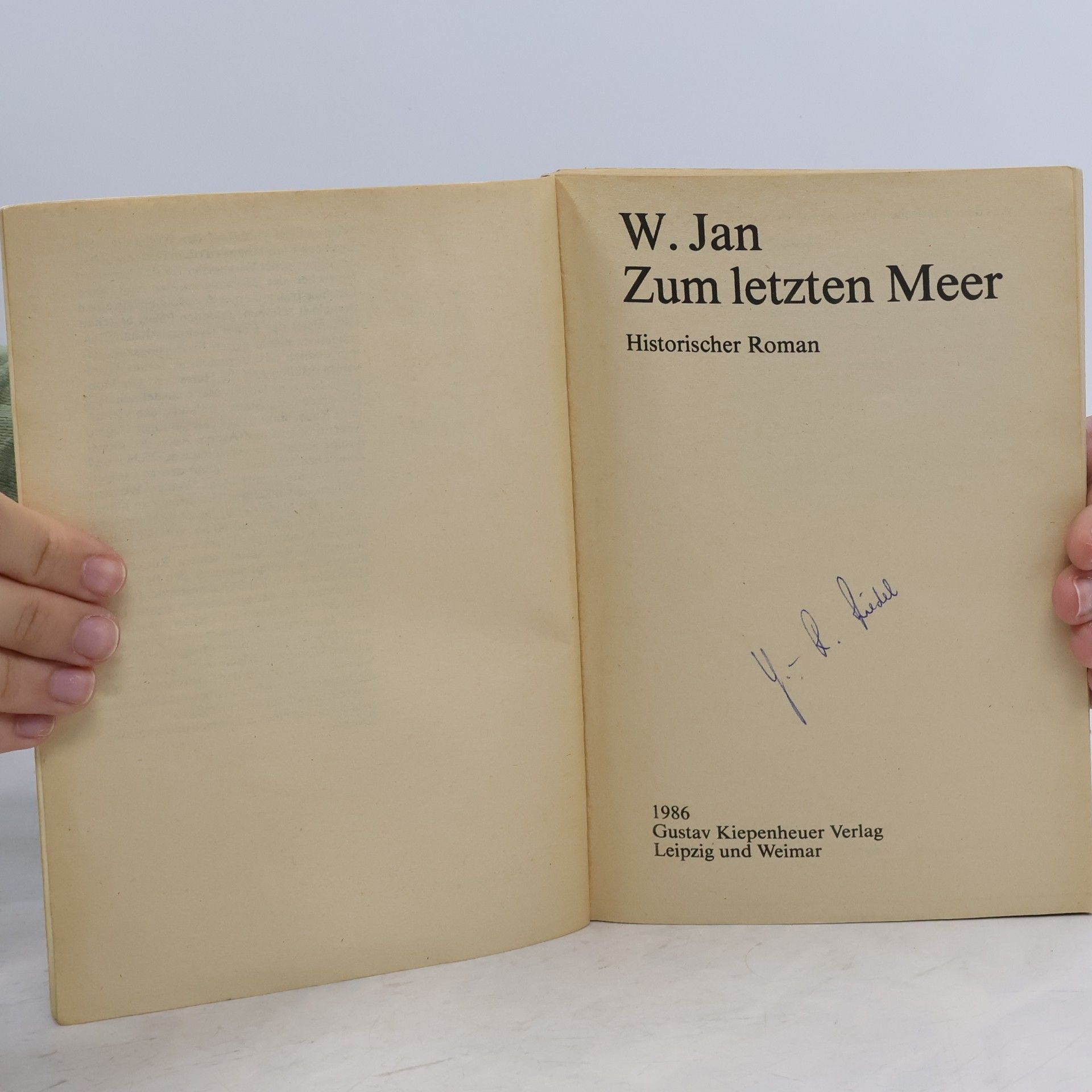 W. Jan Zum letzten Meer