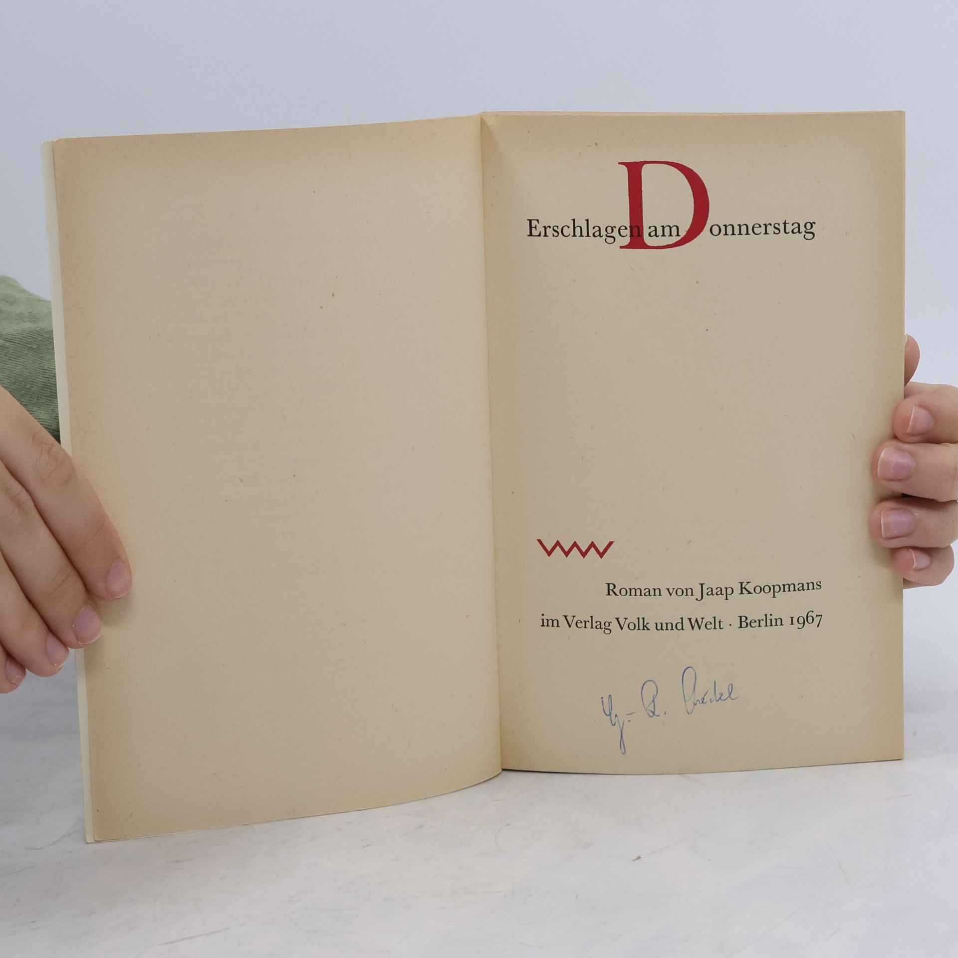 Jaap Koopmans Erschlagen am Donnerstag
