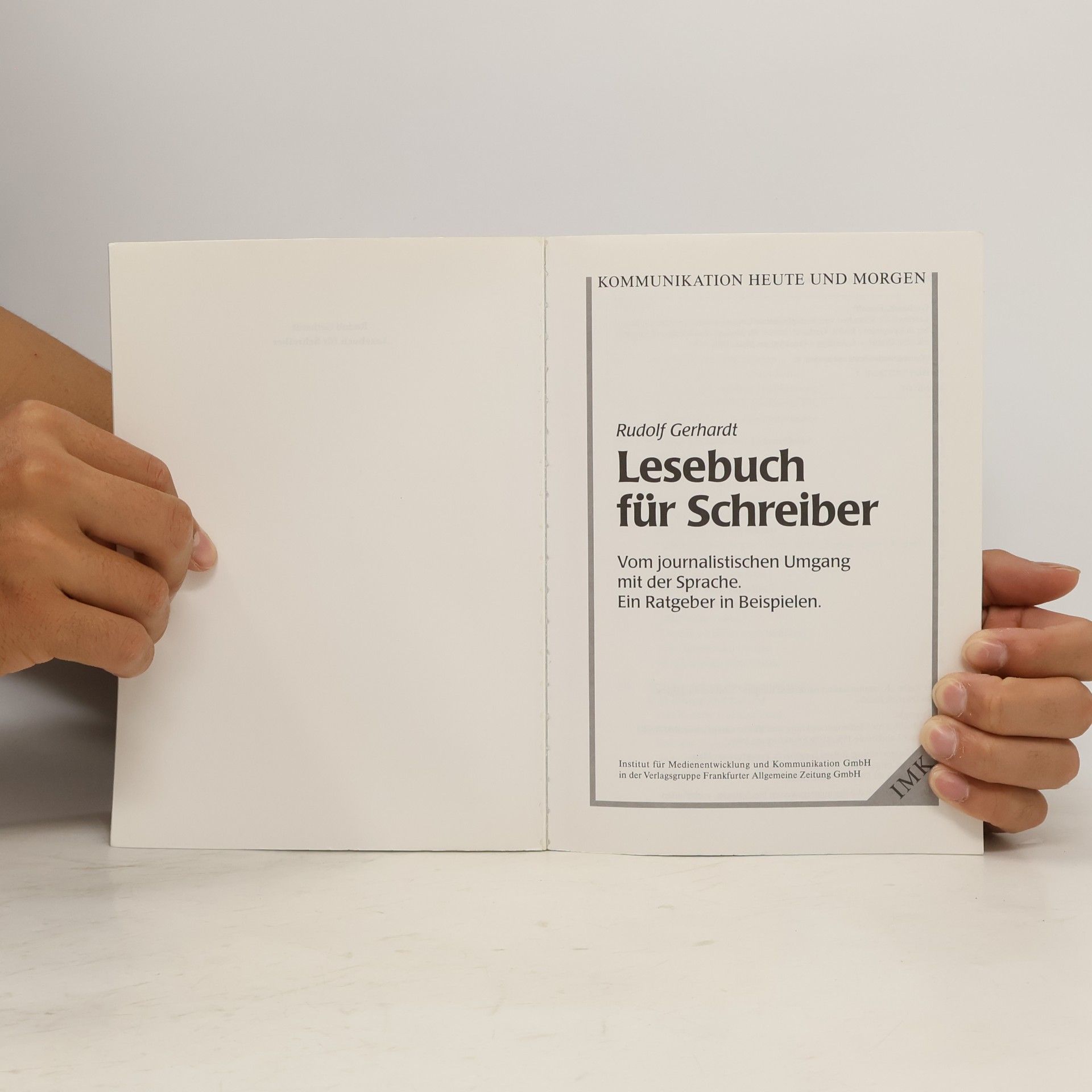 Rudolf Gerhardt Lesebuch für Schreiber