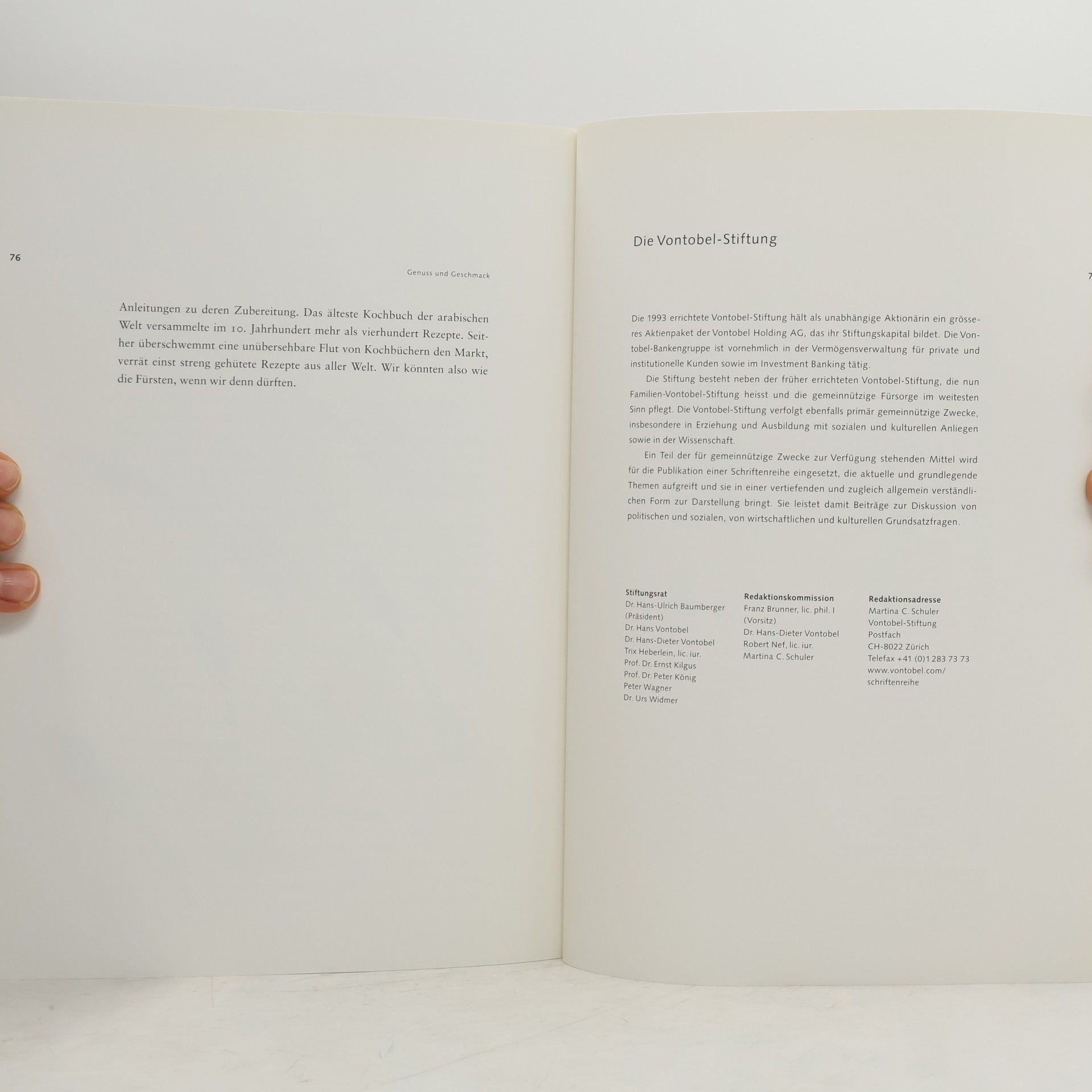 Various authors Vontobel-Stiftung