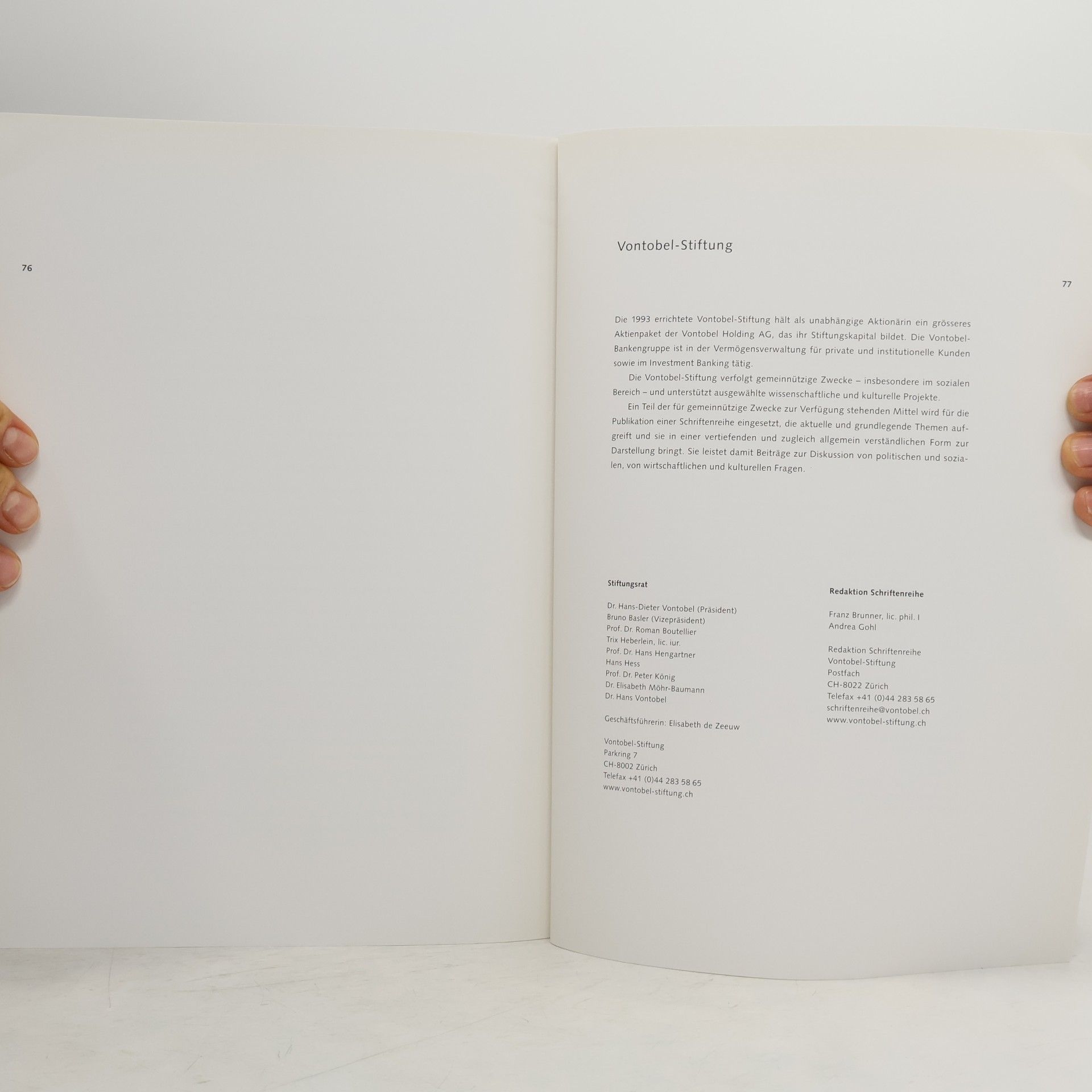 Autorenkollektiv Vontobel-Stiftung