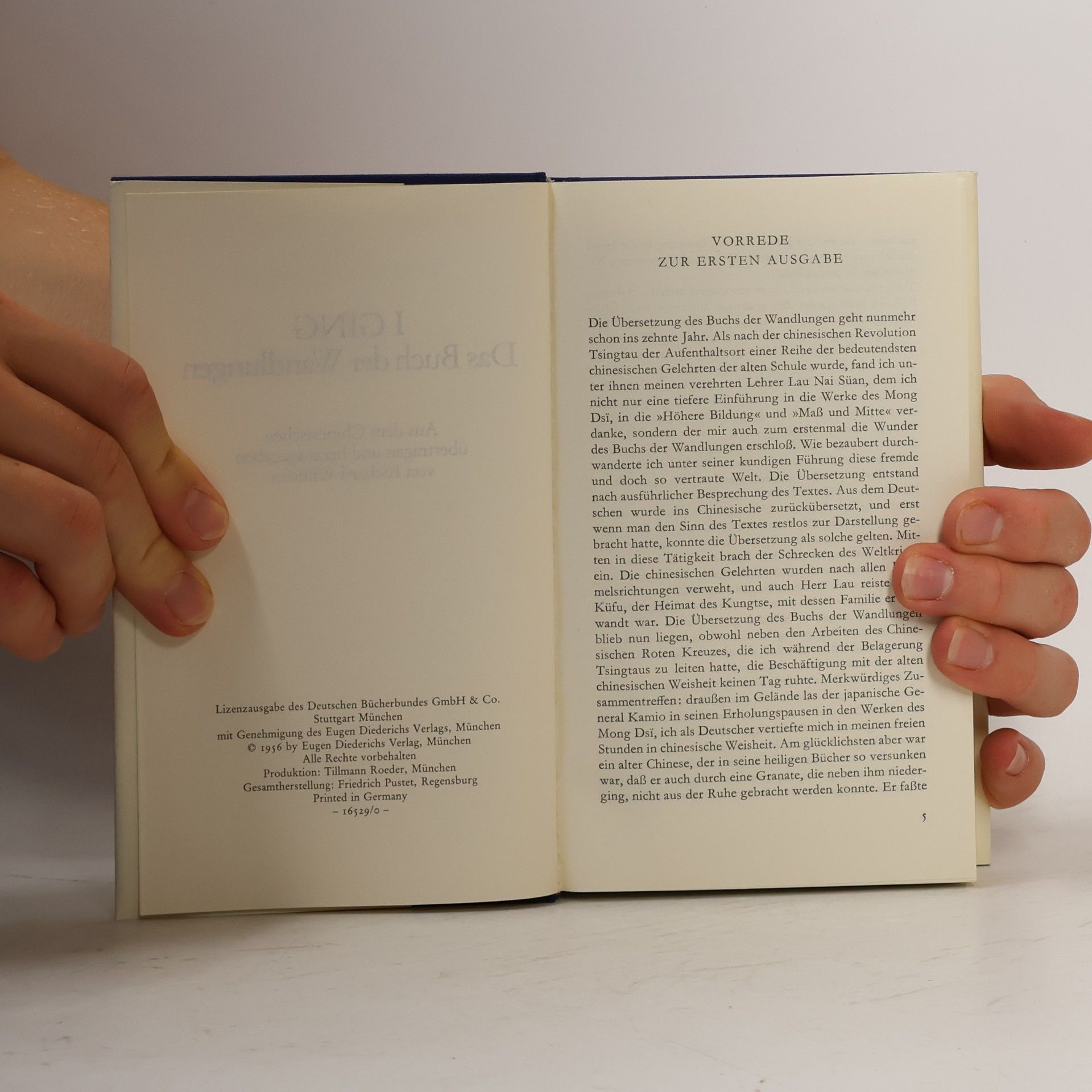 Richard Wilhelm I Ging. Das Buch der Wandlungen