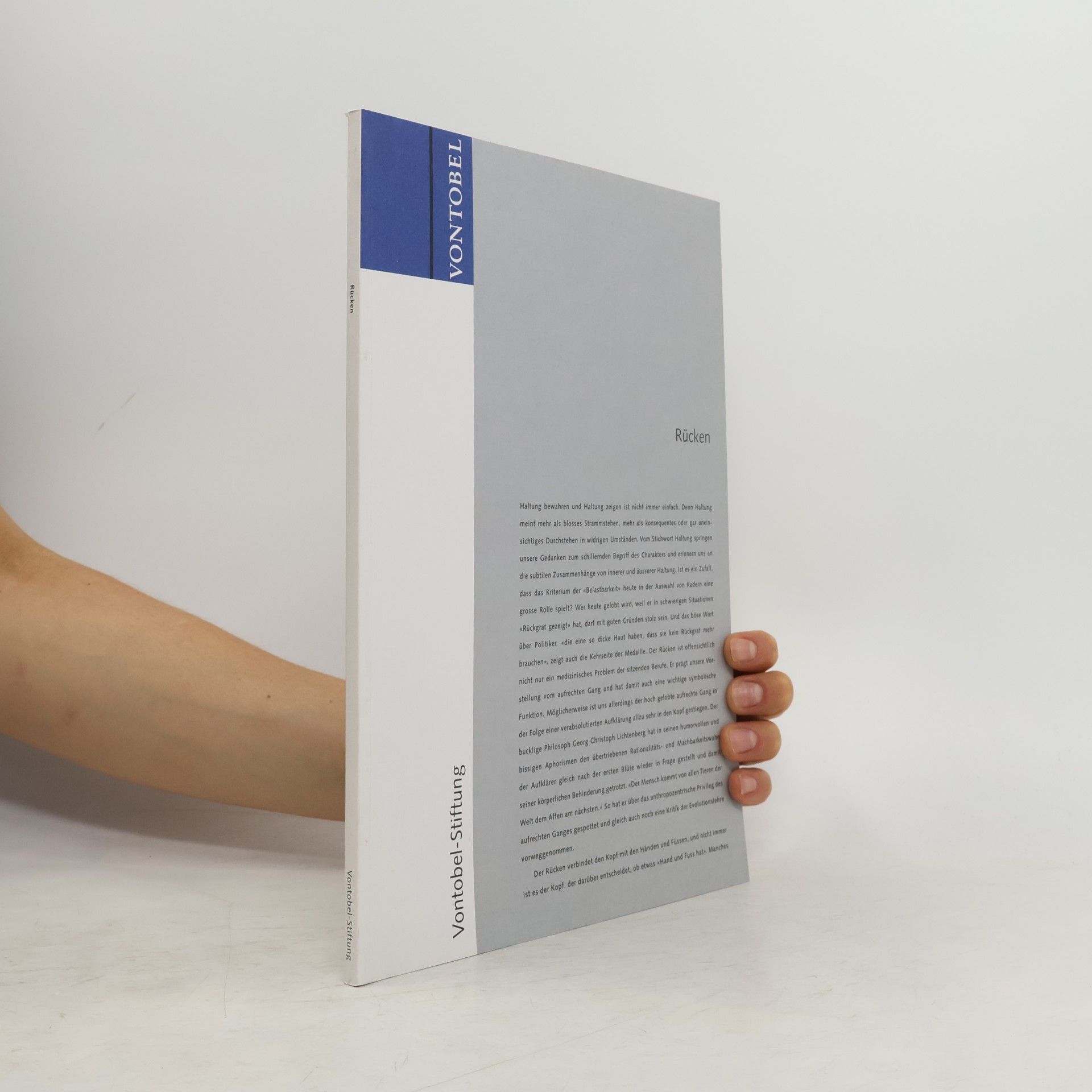 Autorenkollektiv Vontobel-Stiftung Schriftenreihe. Rücken