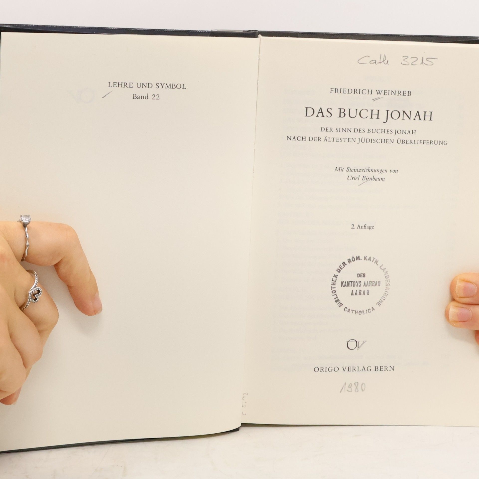 Friedrich Weinreb Das Buch Jonah