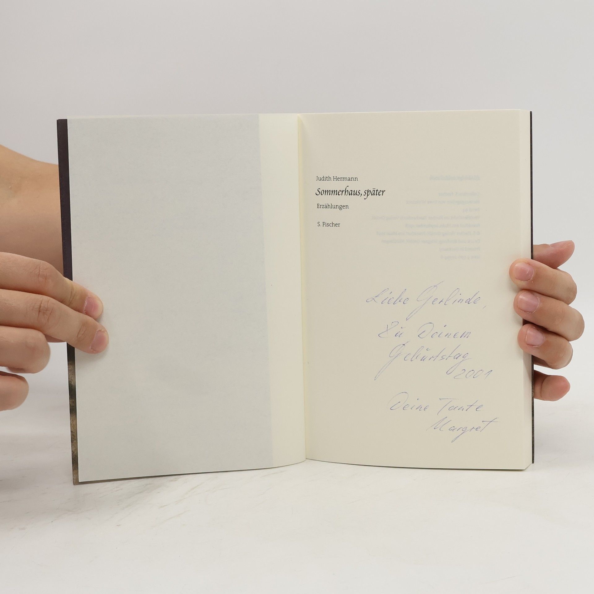 Judith Hermann Sommerhaus, später