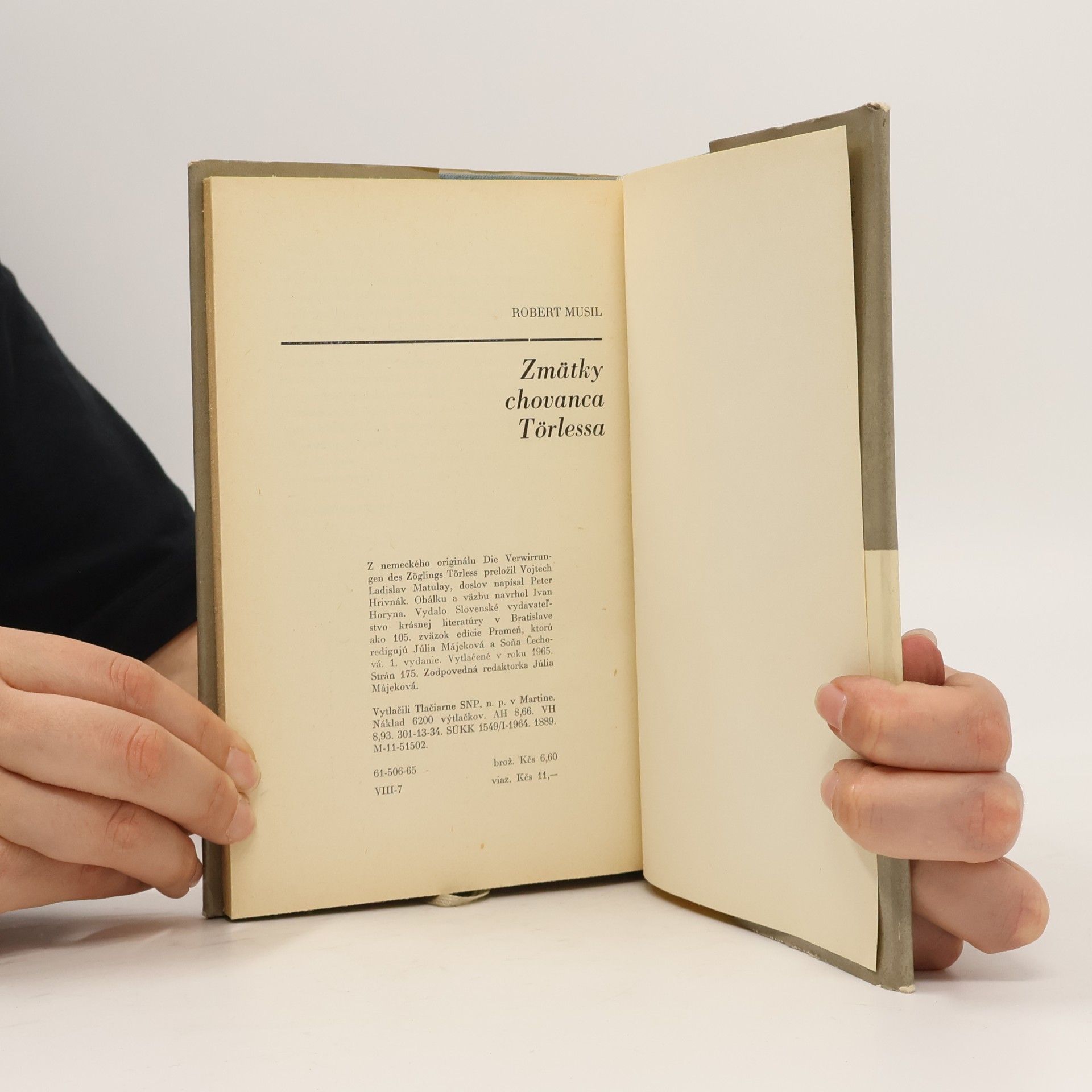 Robert Musil Zmätky chovanca Törlessa