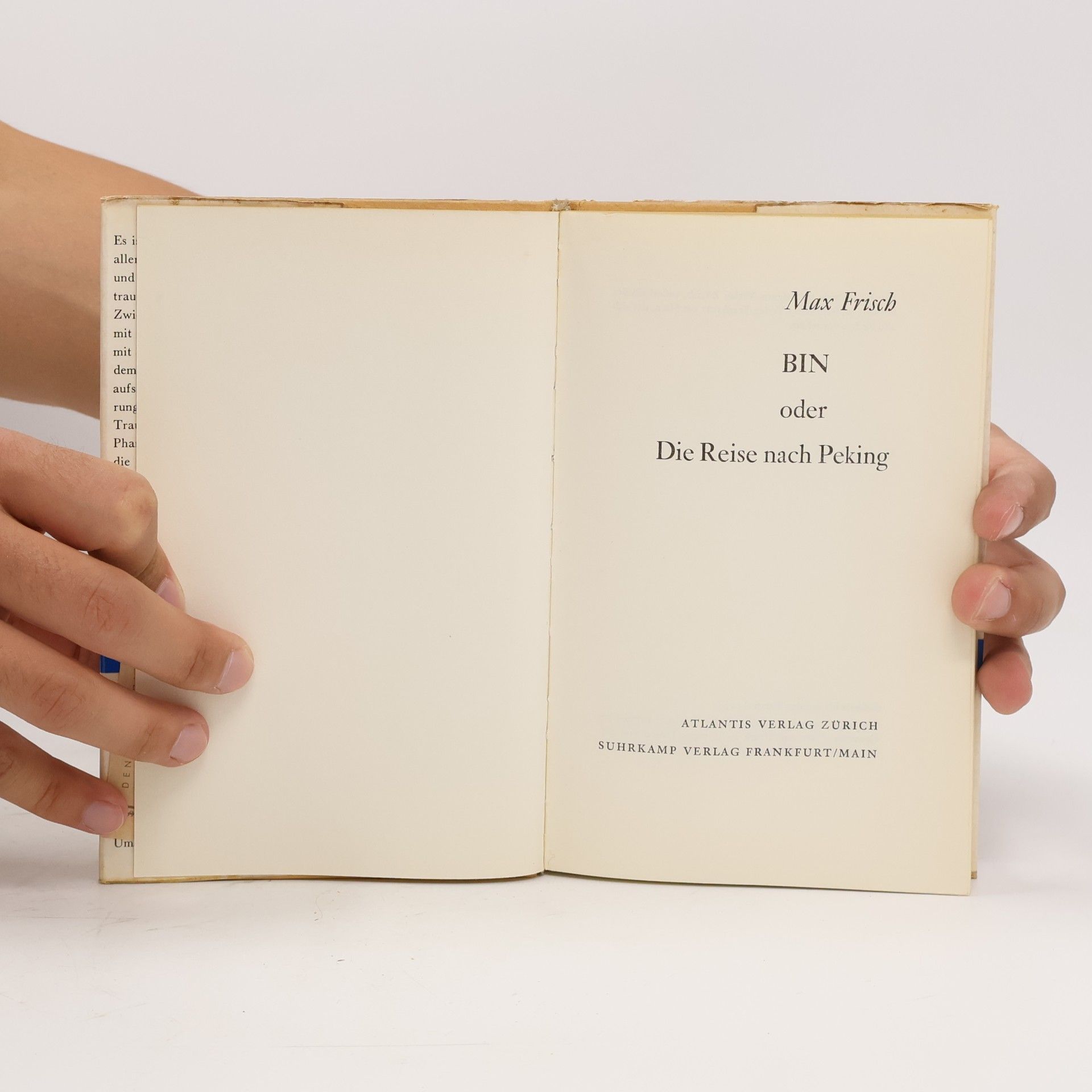 Max Frisch Bin oder die Reise nach Peking