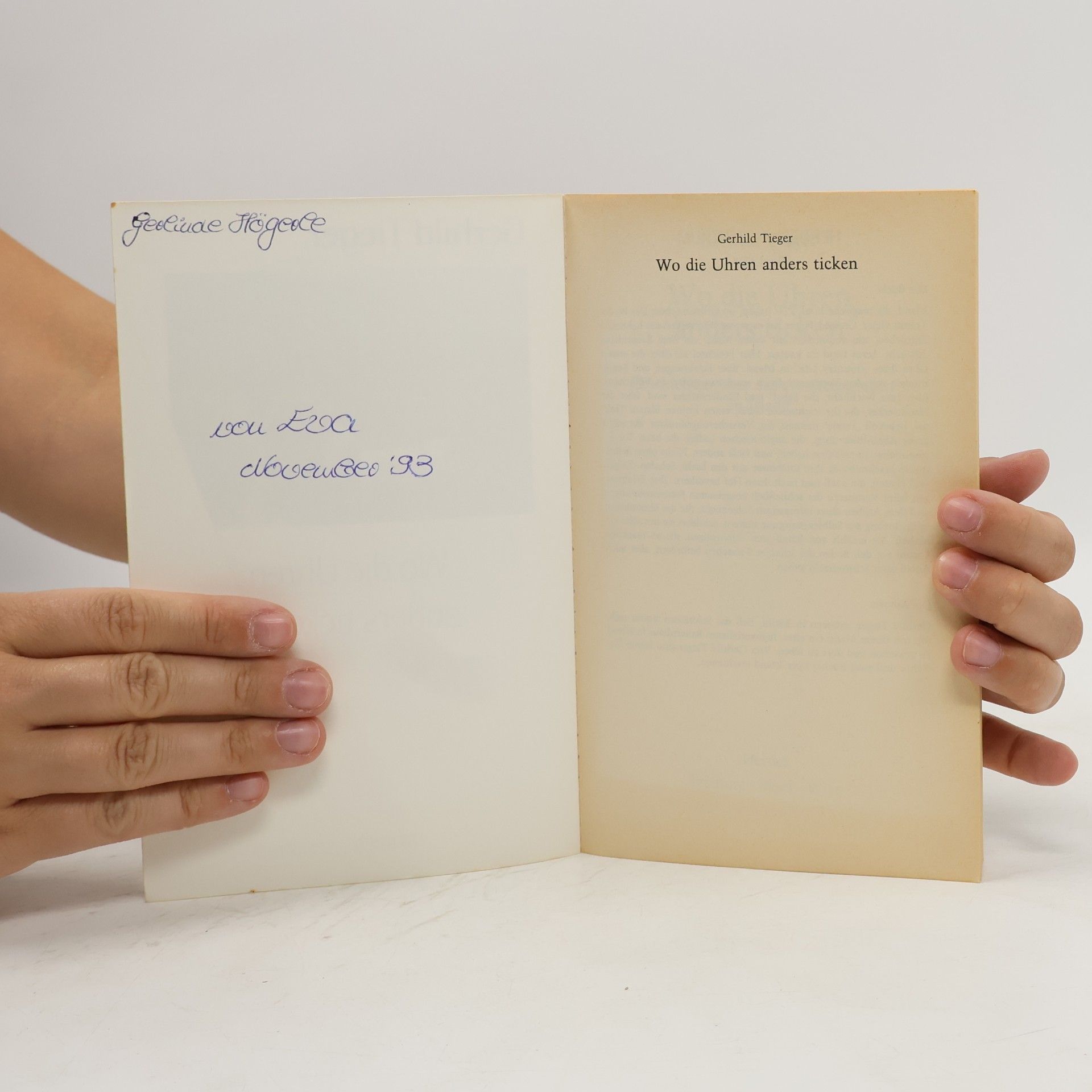 Gerhild Tieger Wo die Uhren anders ticken
