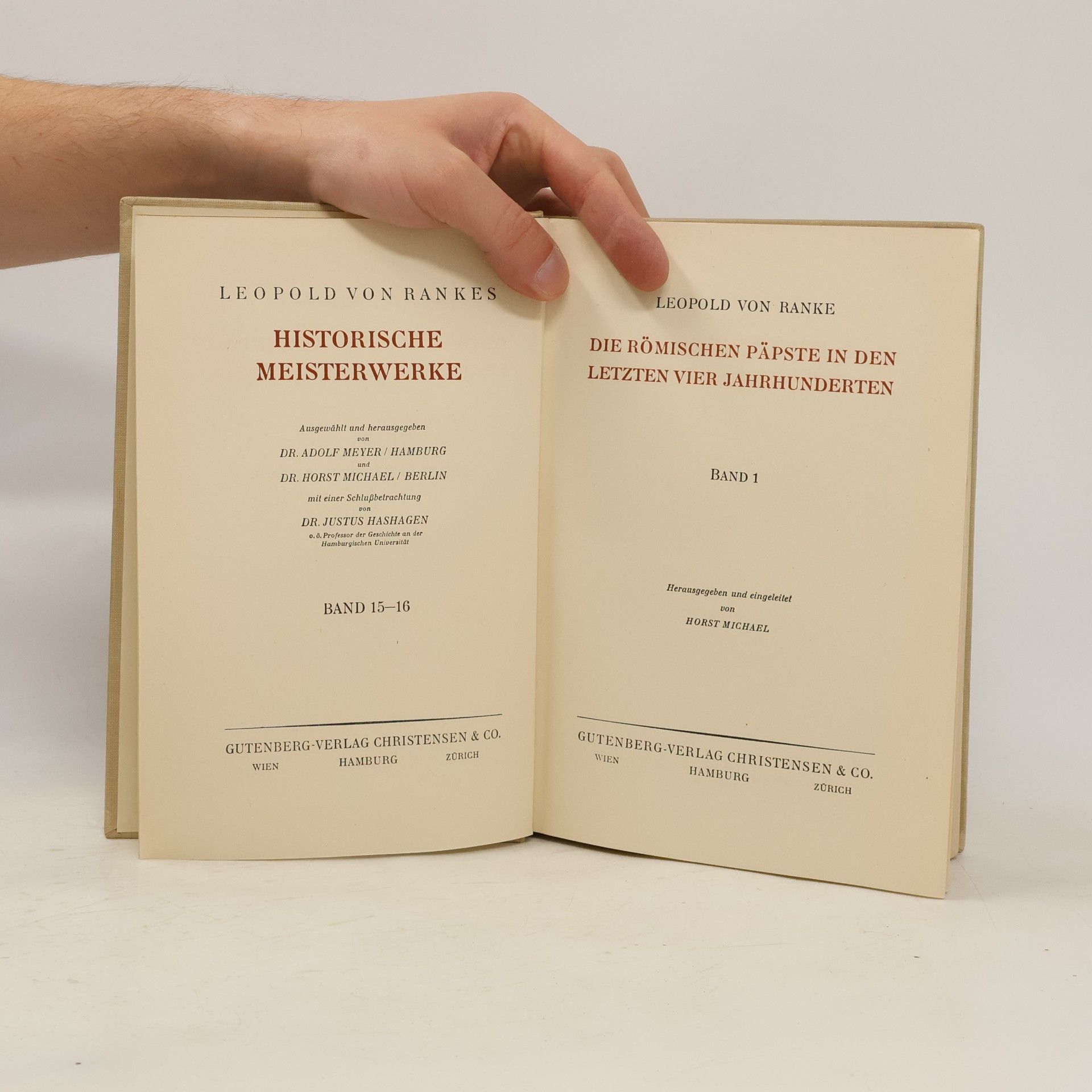 Leopold von Ranke Die Römischen Päpste in den letzten vier Jahrhunderten 1
