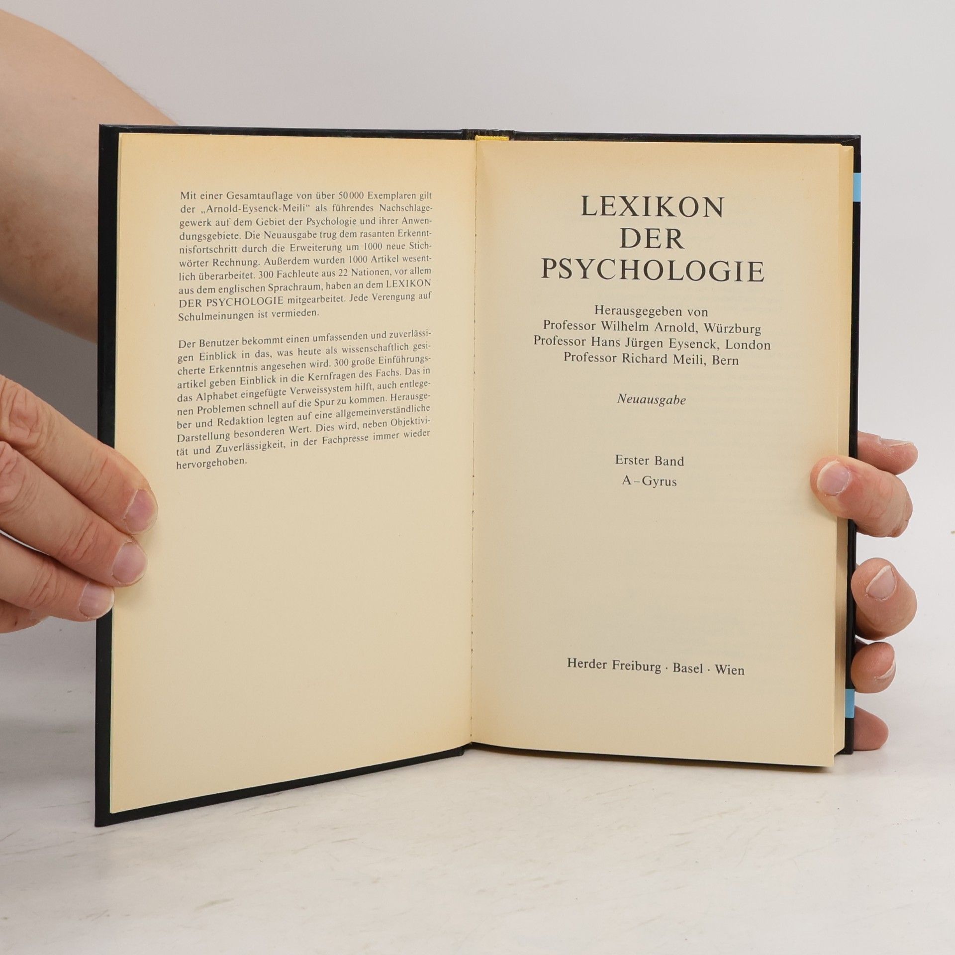 Richard Meili Lexikon der Psychologie 1