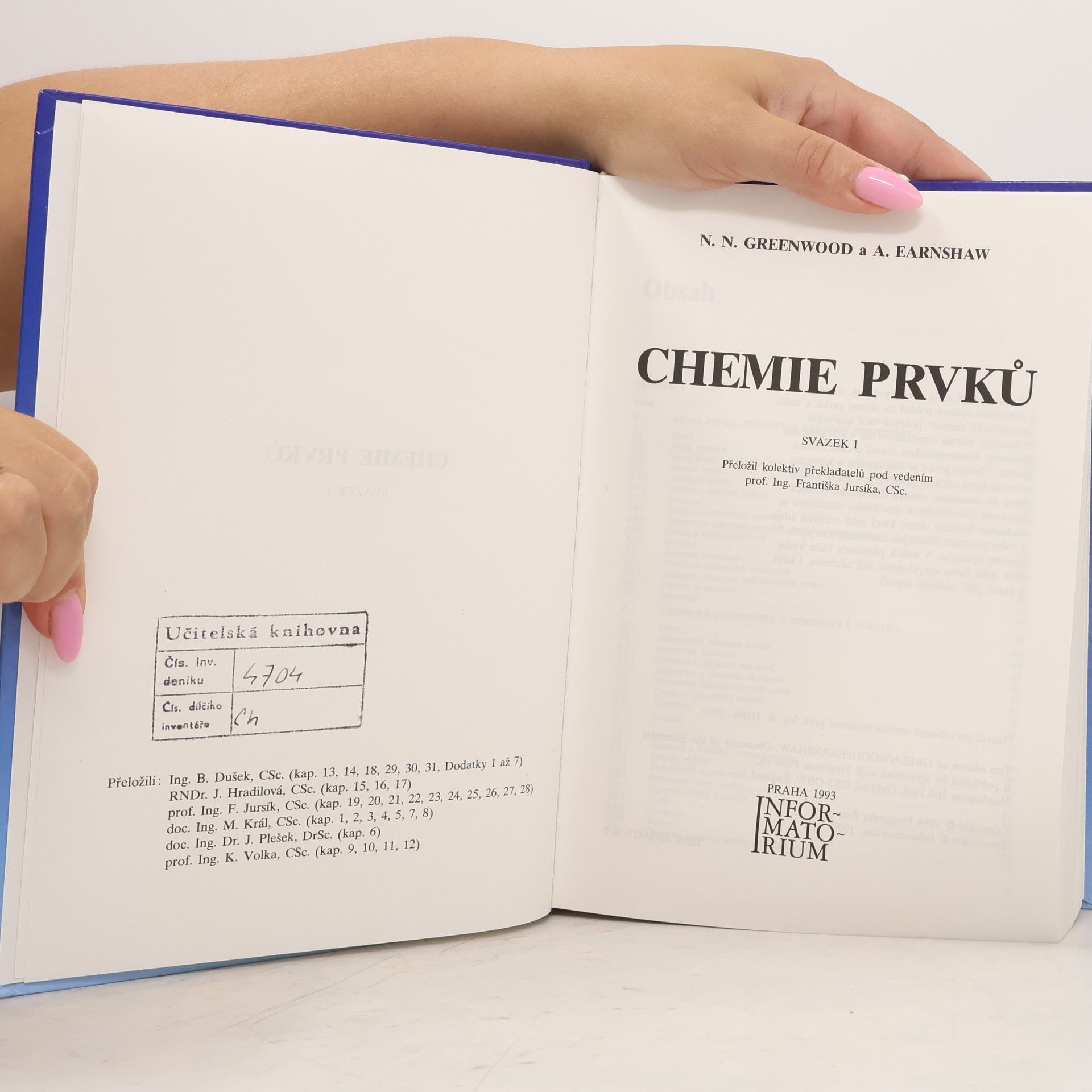 Norman N. Greenwood Chemie prvků I.