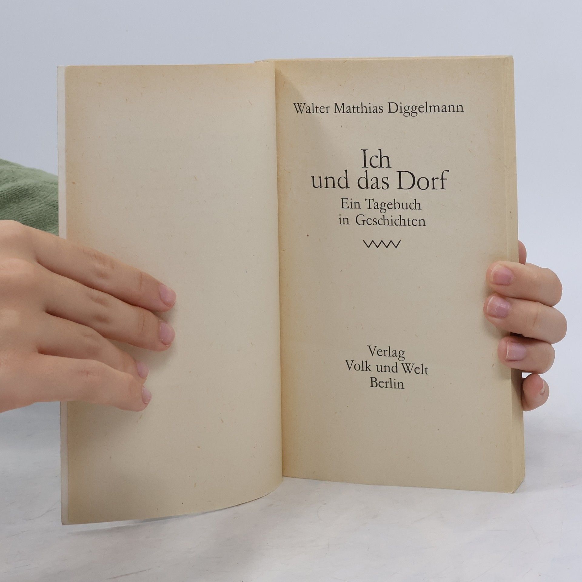 Walter Matthias Diggelmann Ich und das Dorf