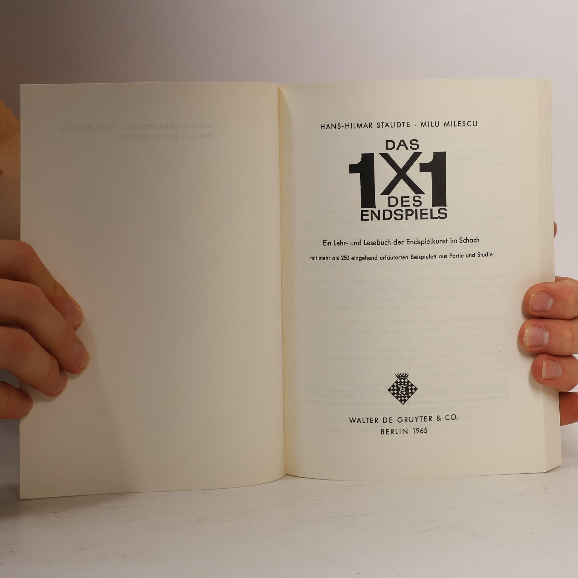 Hans Hilmar Staudte Das 1x1 des Endspiels
