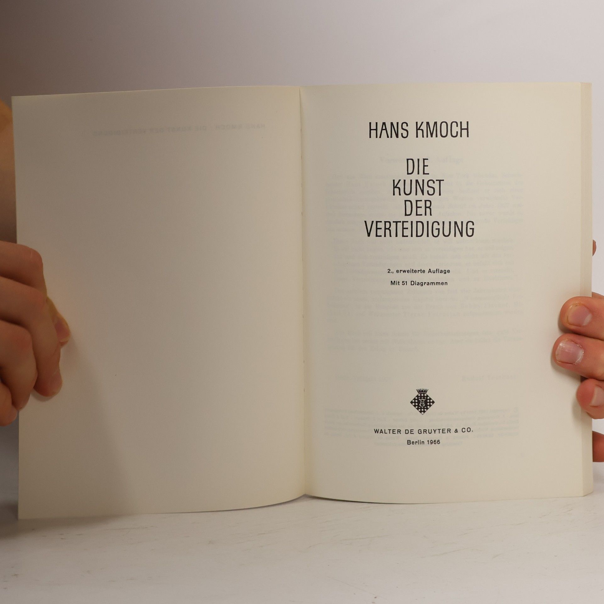 Hans Kmoch Die Kunst der Verteidigung
