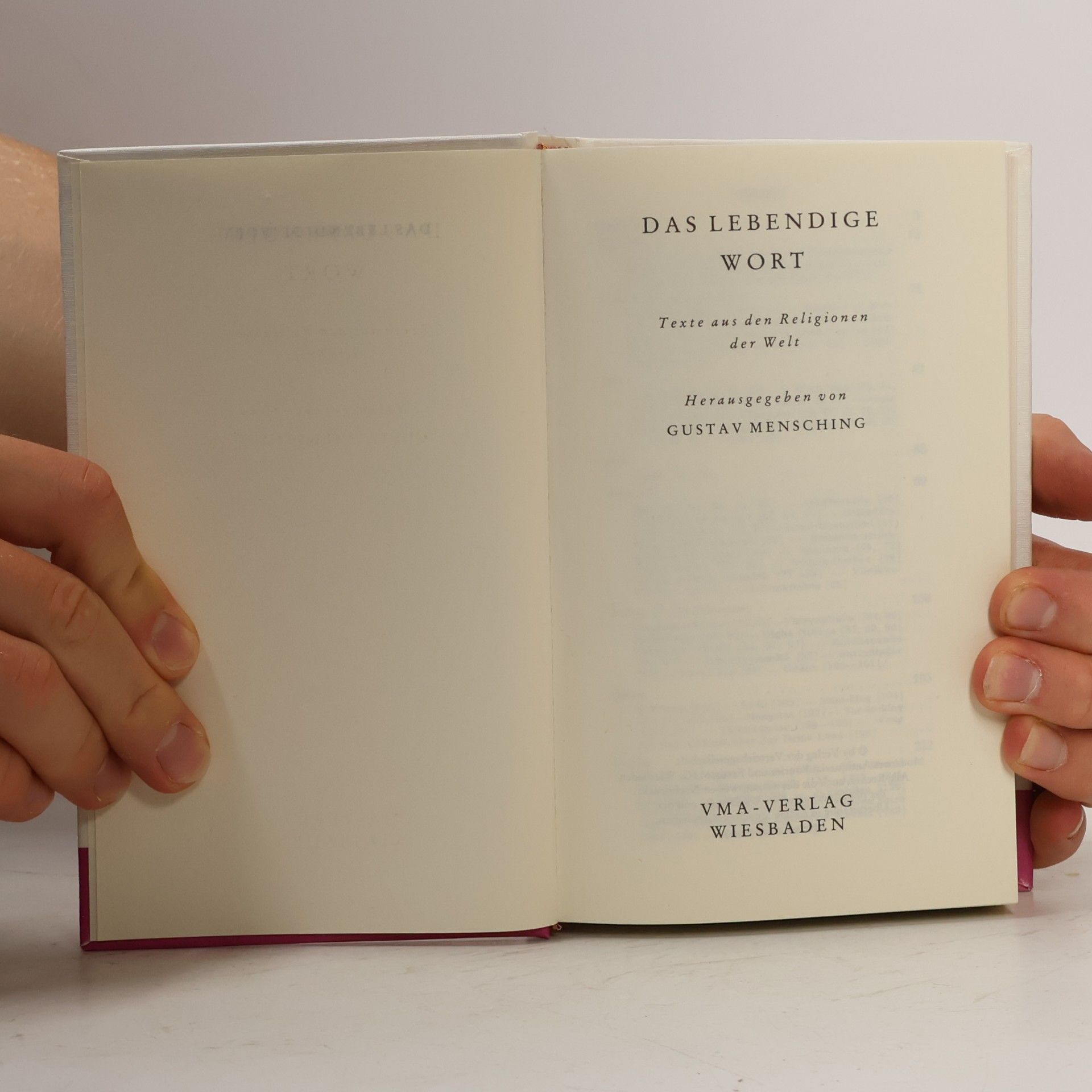 Gustav Mensching Das Lebendige Wort