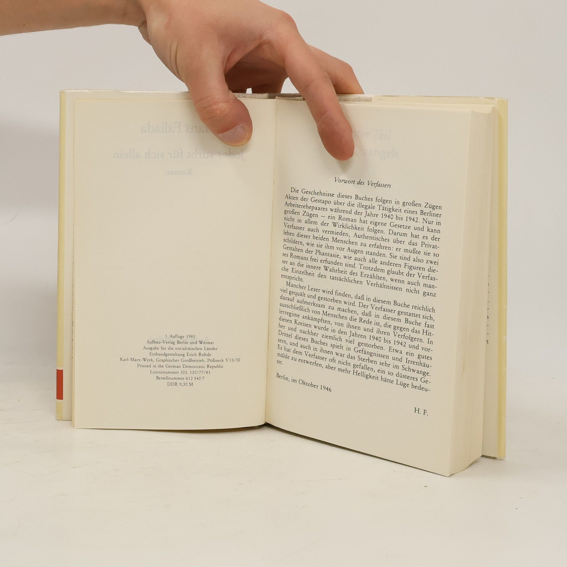 Hans Fallada Jeder stirbt für sich allein