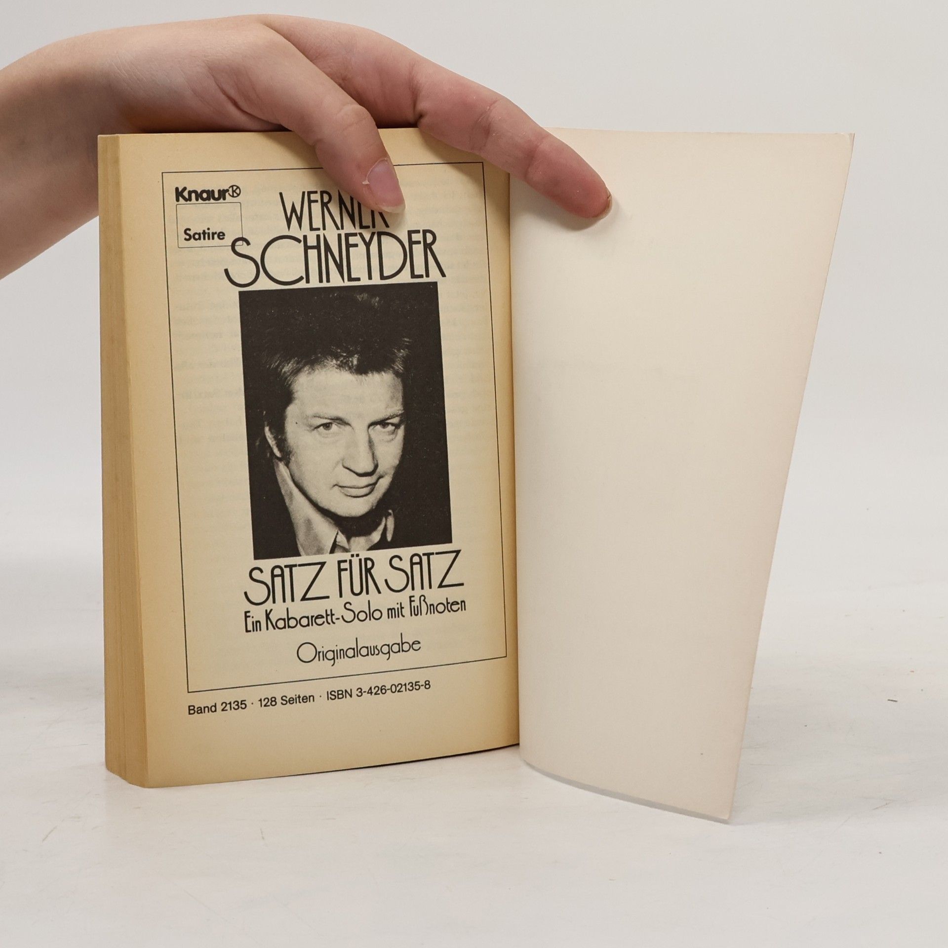 Werner Schneyder Wut und Liebe