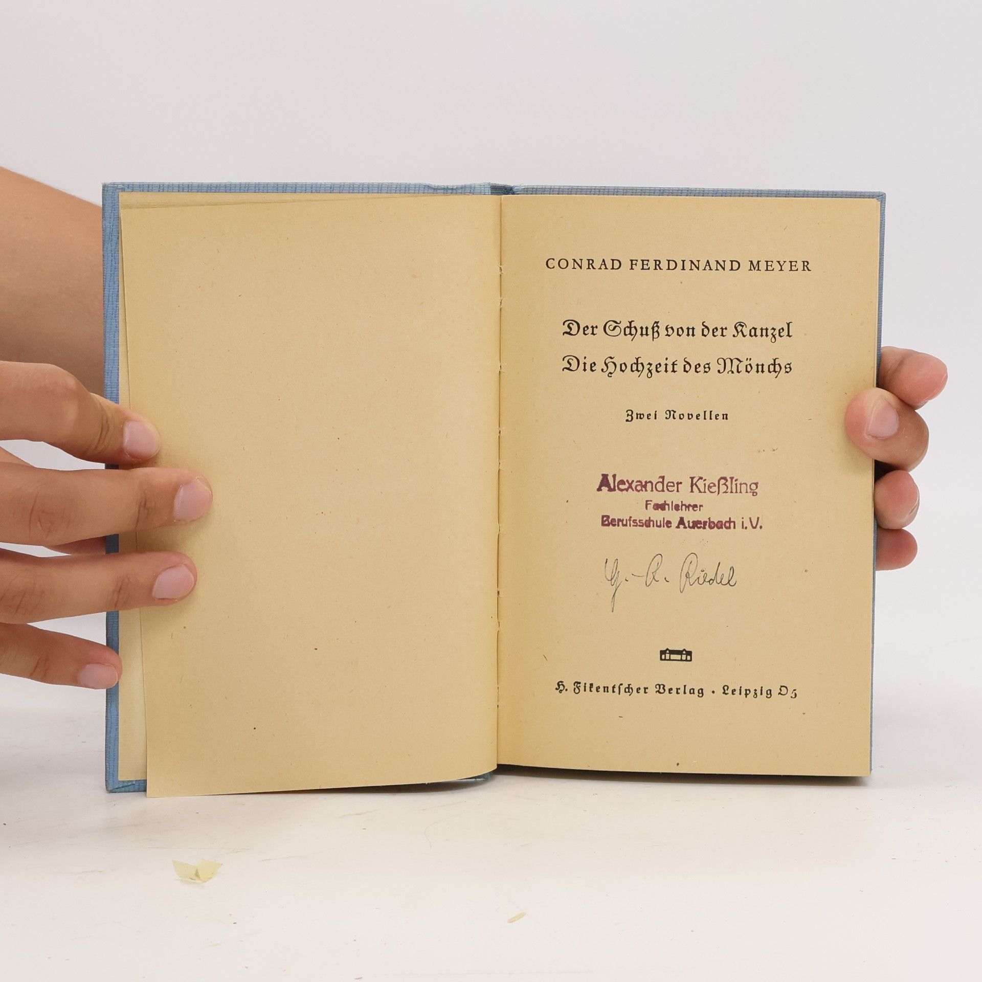C. F. Meyer Der Schuß von der Kanzel