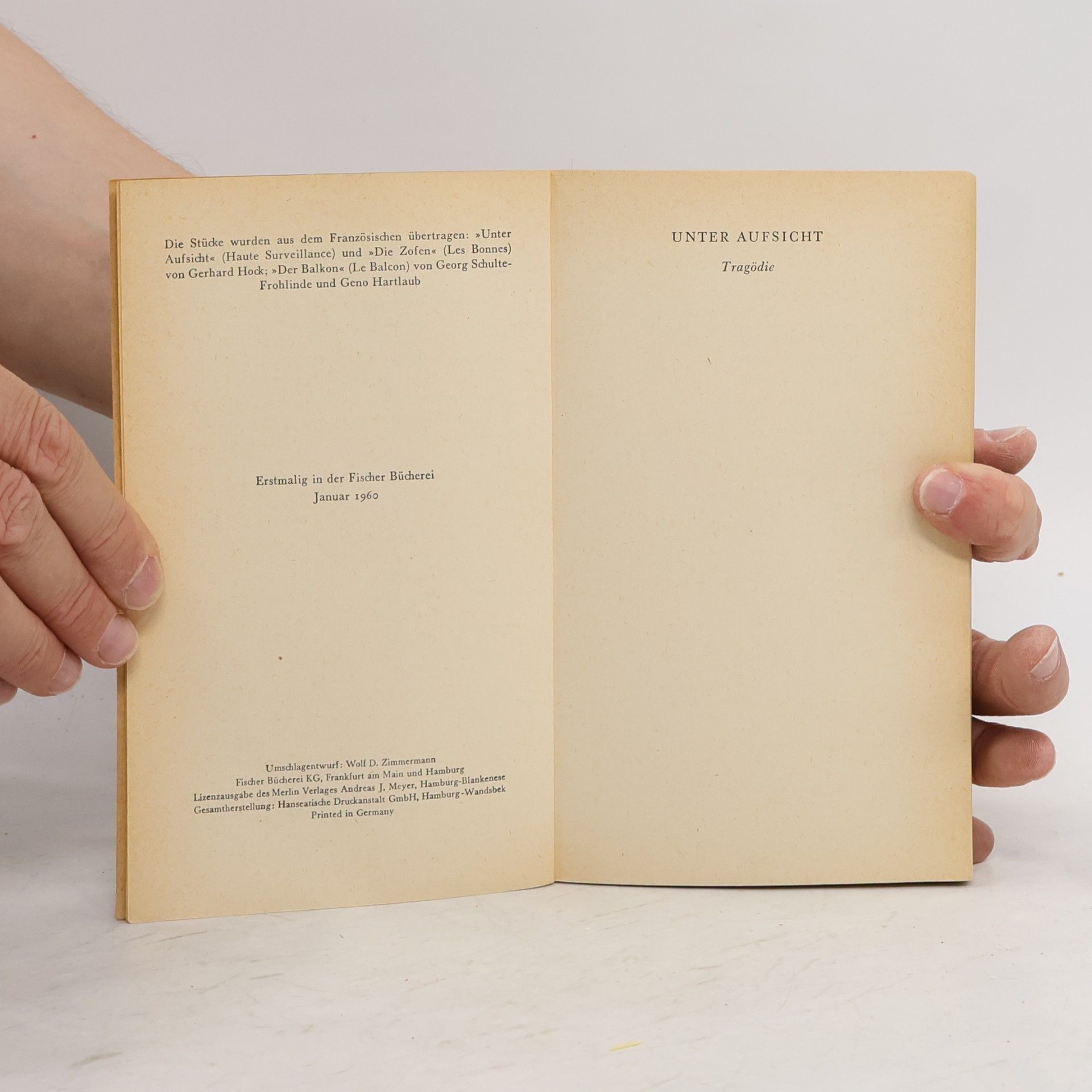 Jean Genet Unter Aufsicht, Die Zofen, Der Balkon