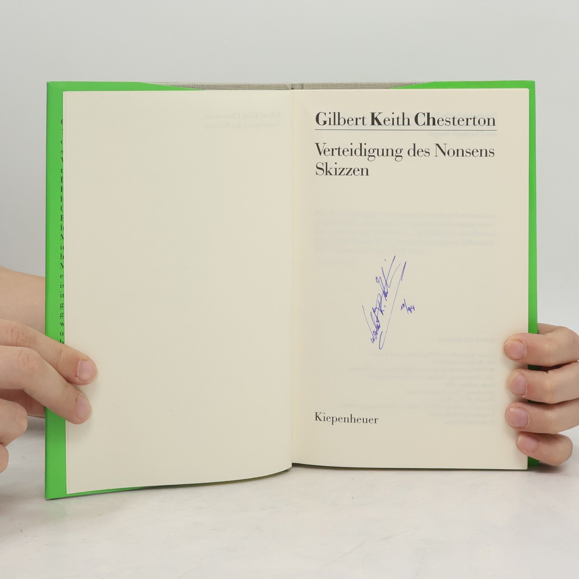 G. K. Chesterton Verteidigung des Nonsens