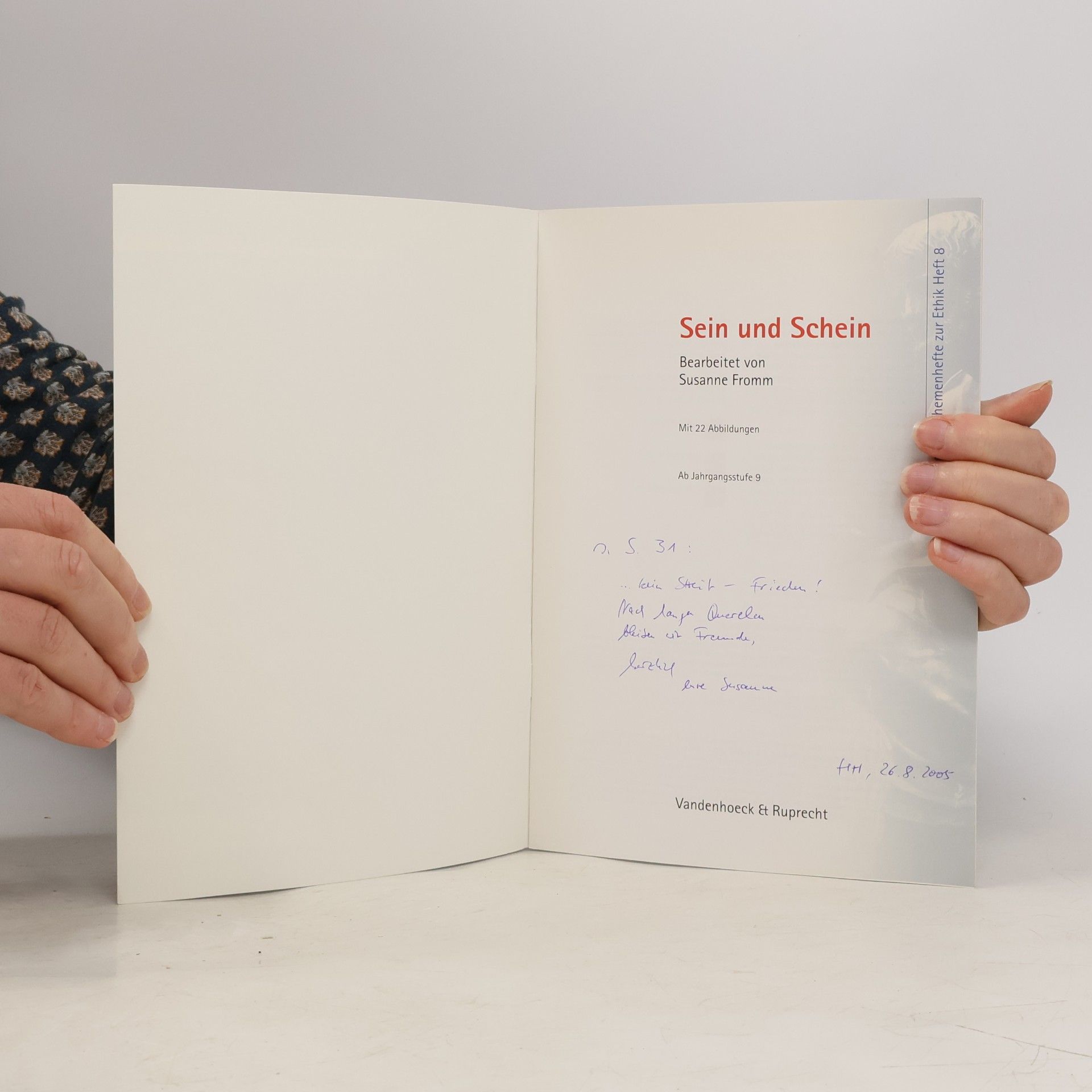 Dr. Susanne Fromm Nikomachos - 8: Sein und Schein