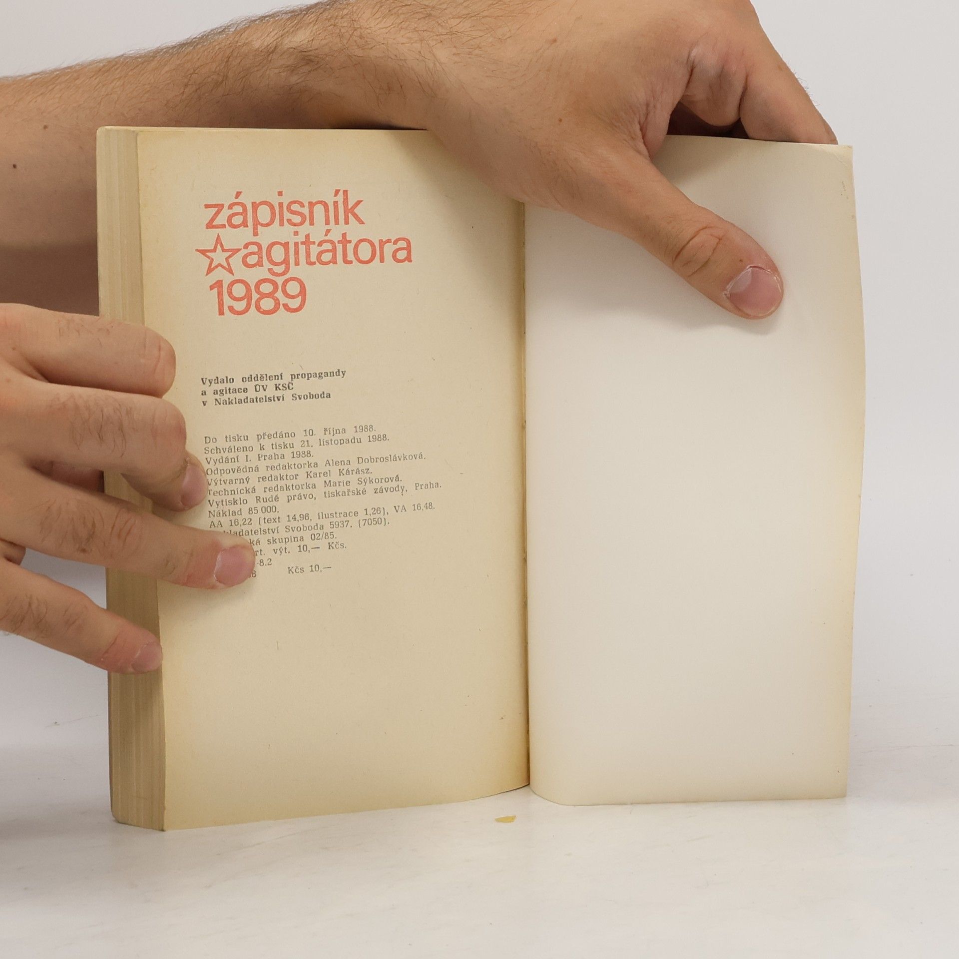Kolektiv autorů Zapisnik agitatora 1989