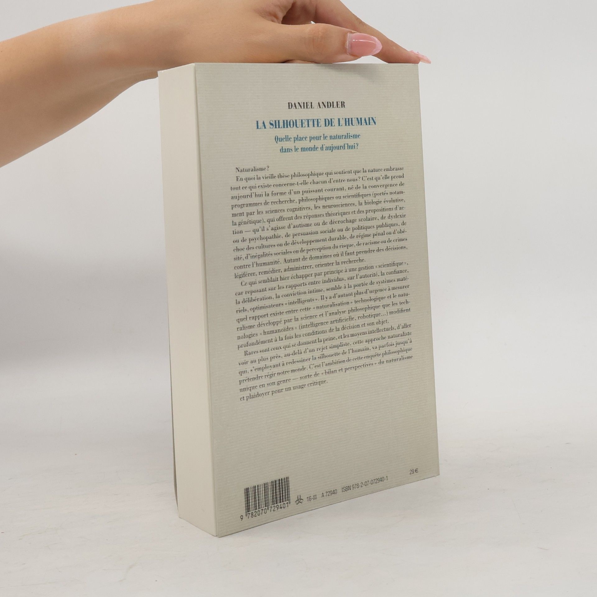Daniel Andler nrf essais: La silhouette de l'humain