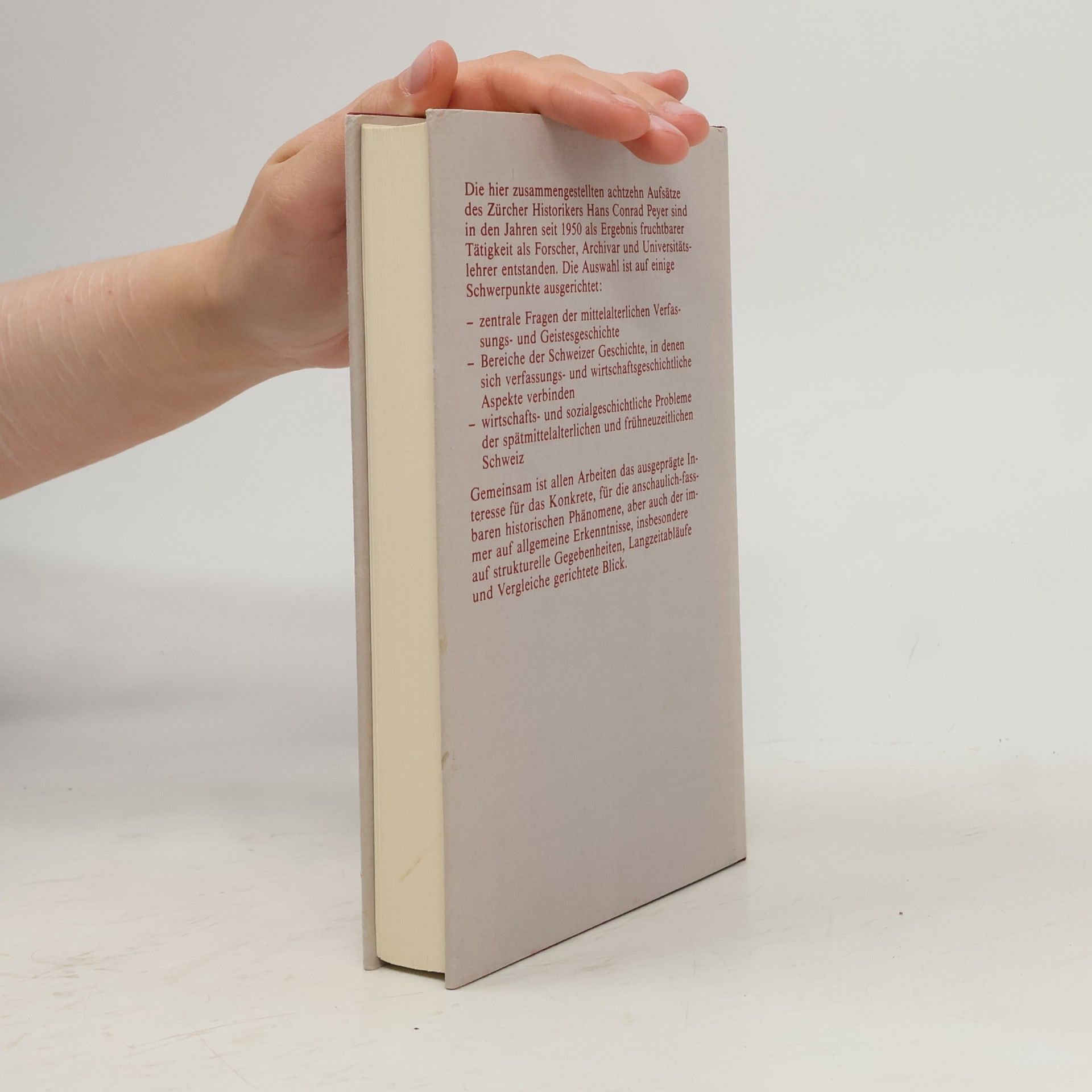 Hans Conrad Peyer Könige, Stadt und Kapital