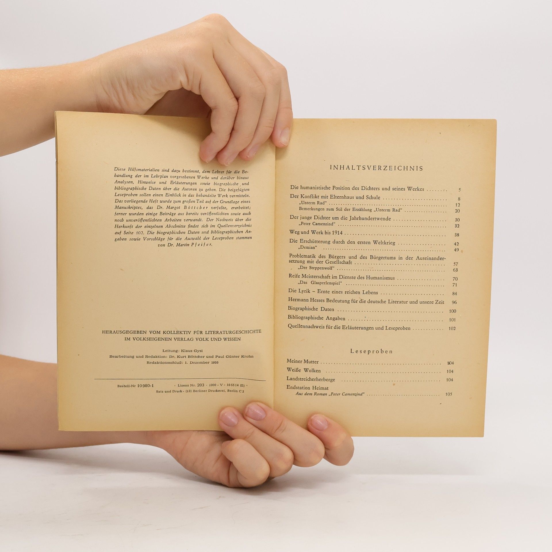Hermann Hesse Schriftsteller der Gegenwart