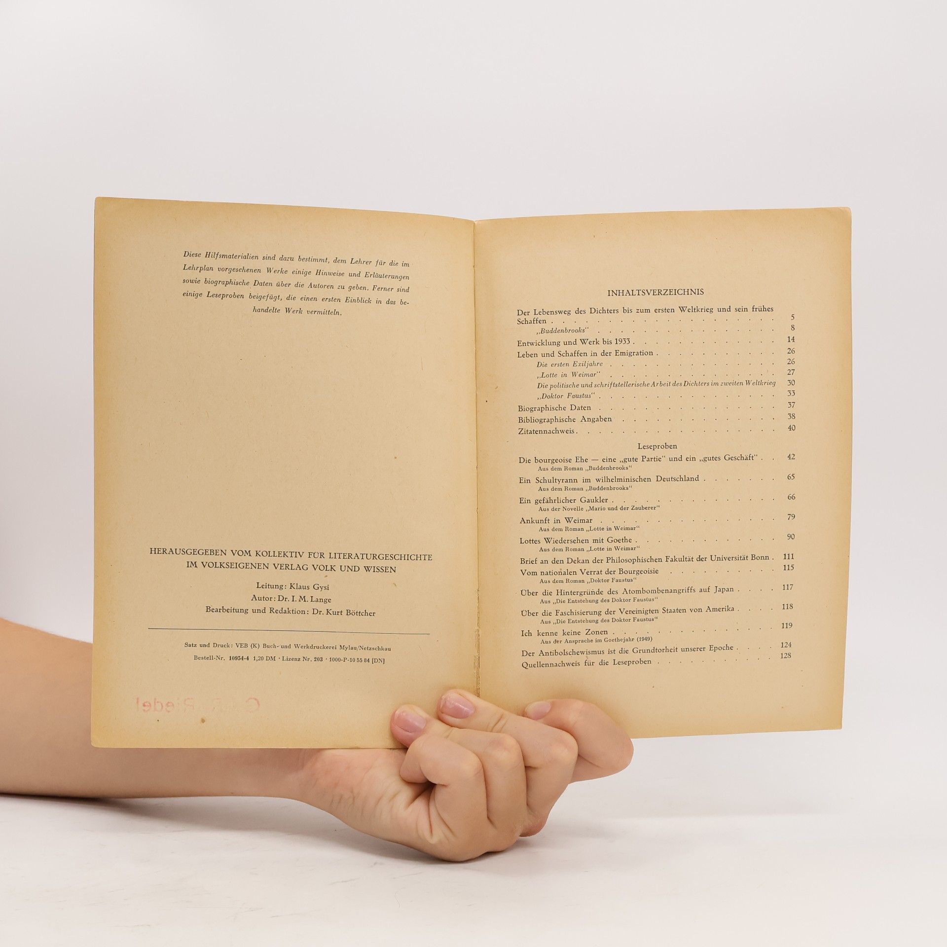 Auteurscollectief Schriftsteller der Gegenwart. Thomas Mann
