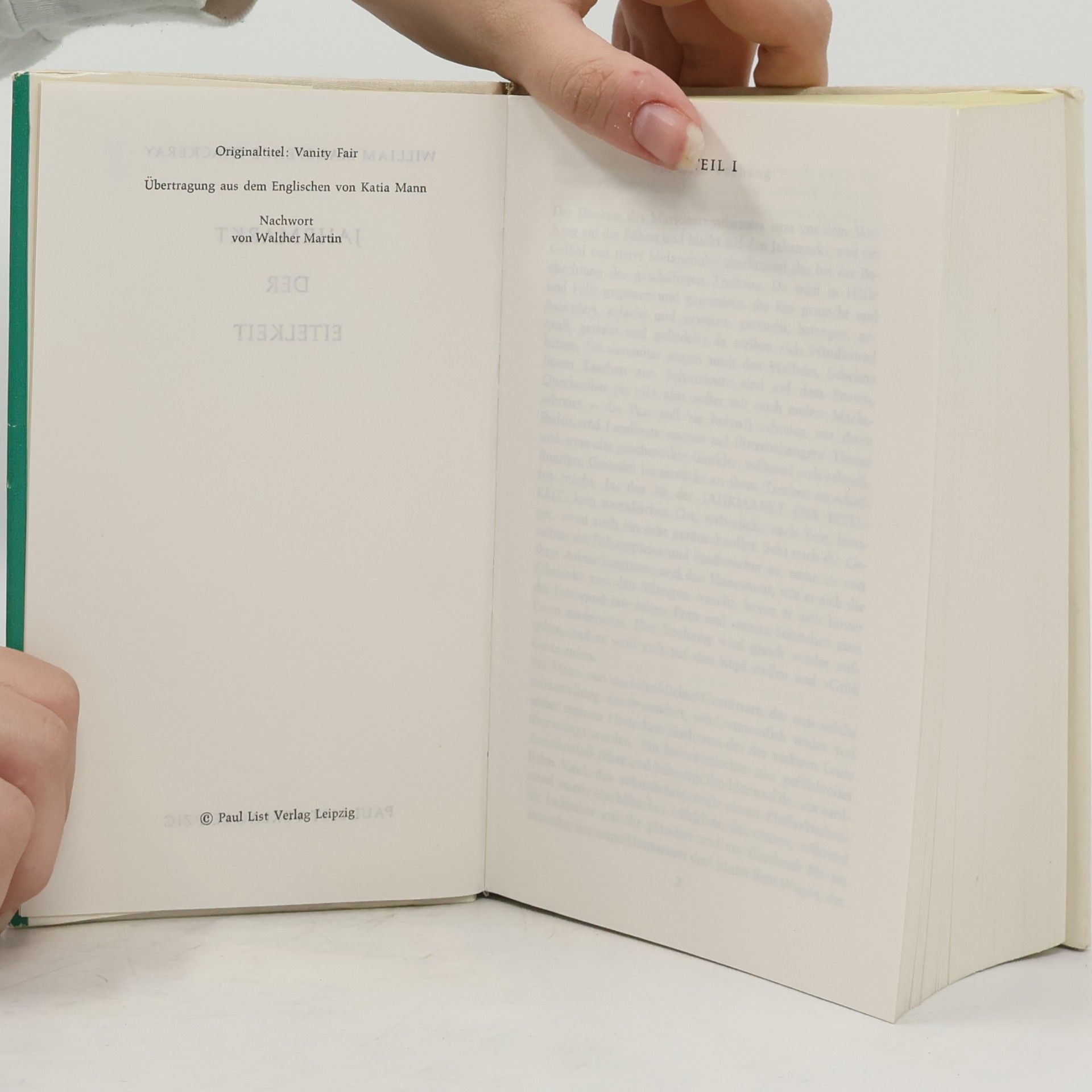 William Makepeace Thackeray Jahrmarkt der Eitelkeit