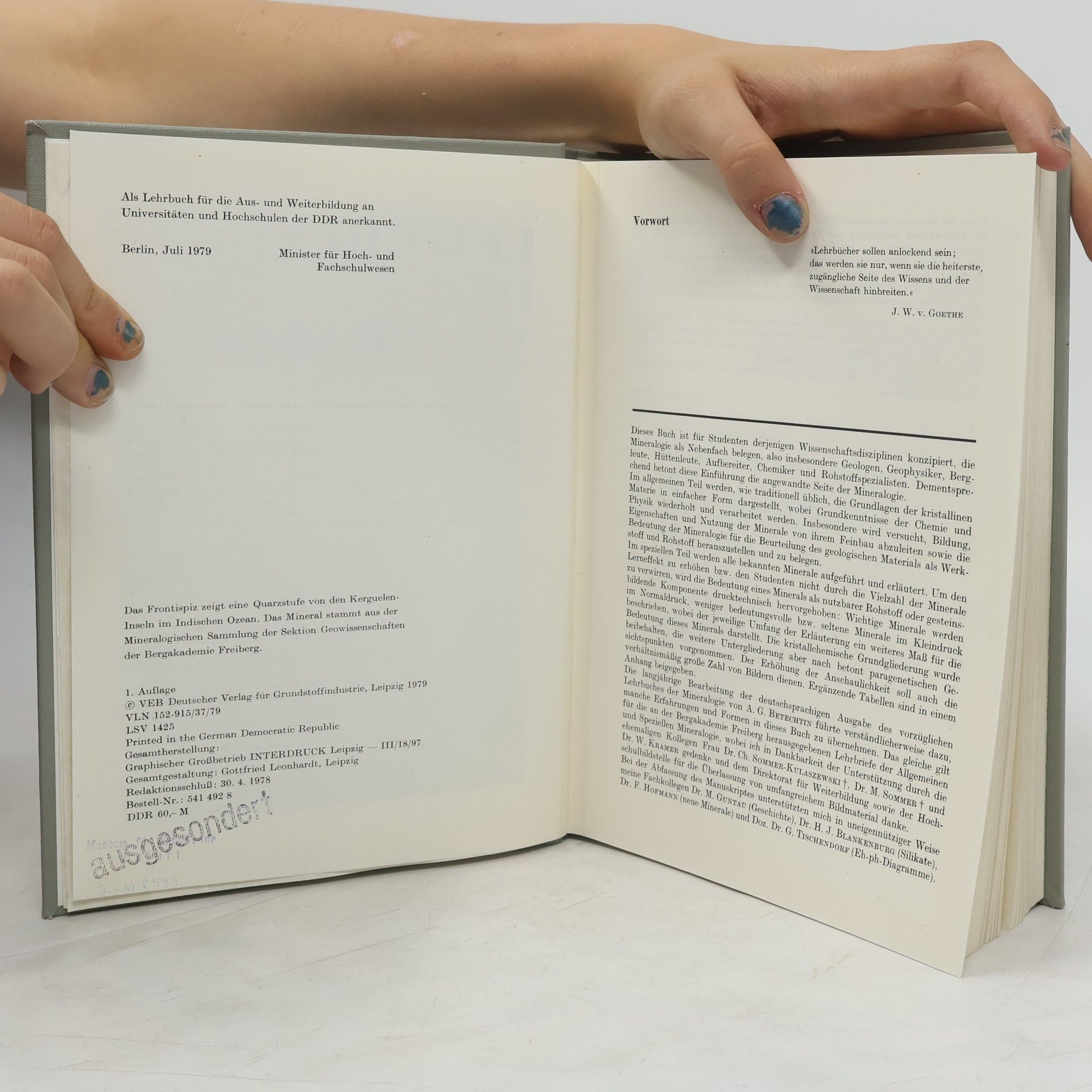 Hans Jürgen Rösler Lehrbuch der Mineralogie