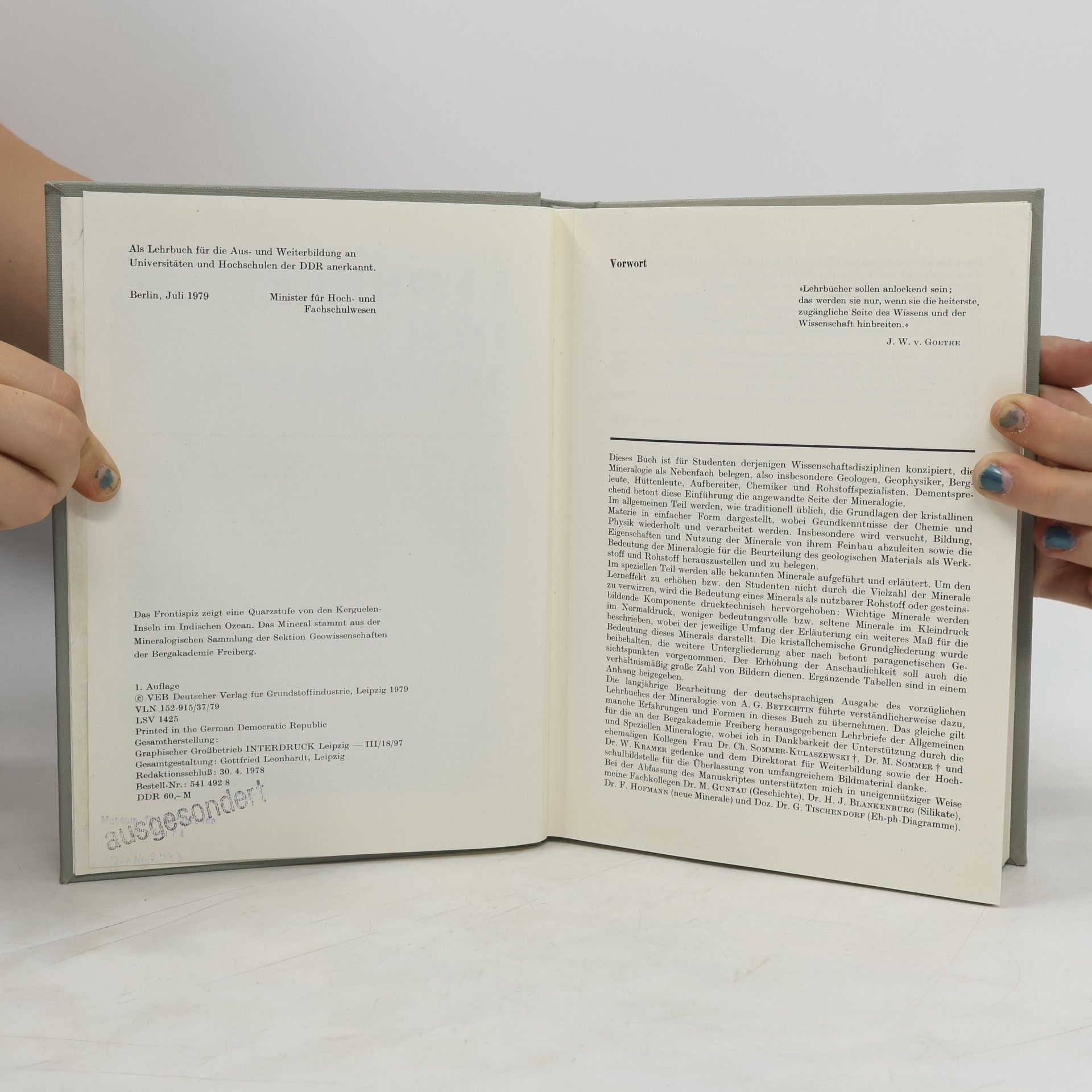 Hans Jürgen Rösler Lehrbuch der Mineralogie