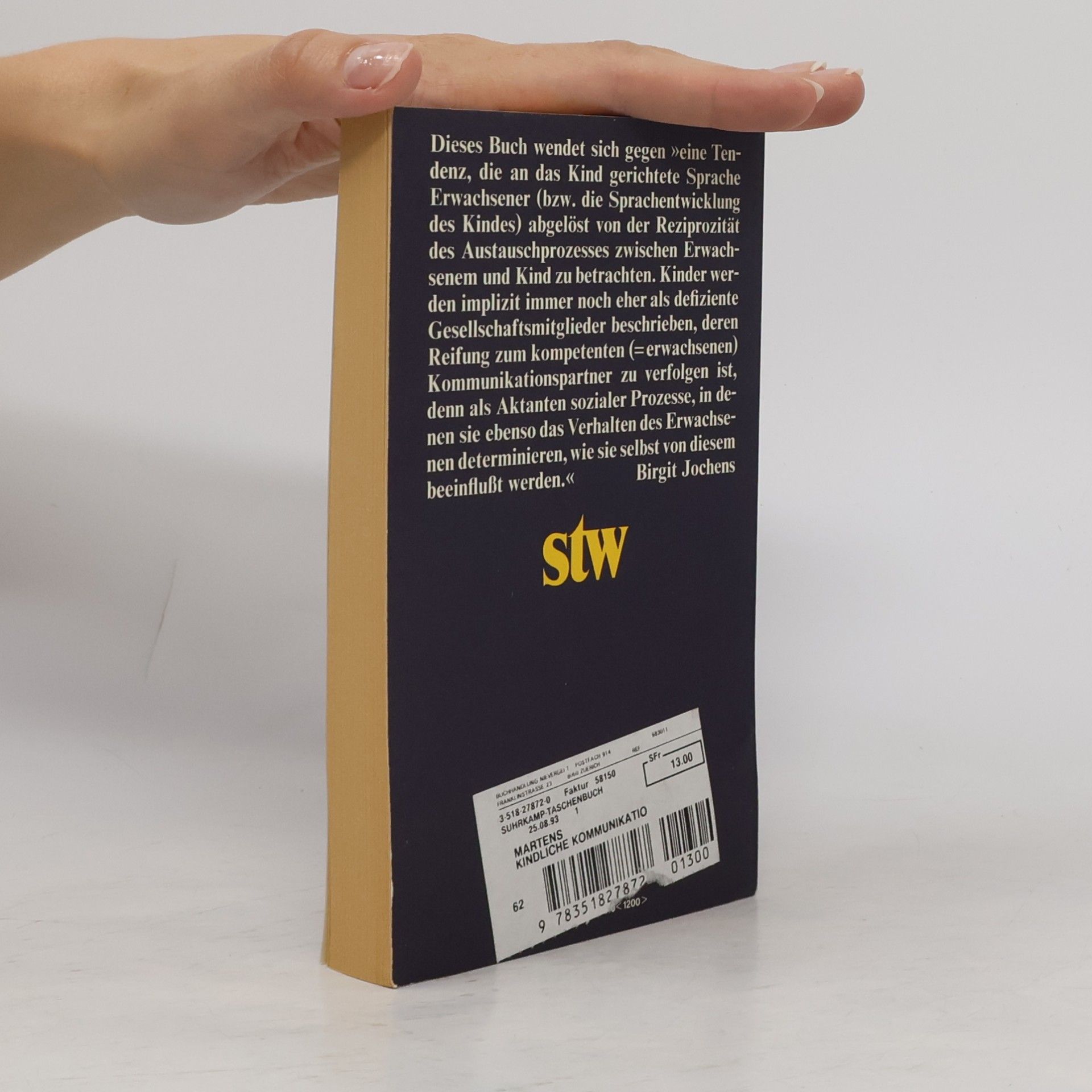 Karin Martens Suhrkamp Taschenbuch Wissenschaft - 272: Kindliche Kommunikation