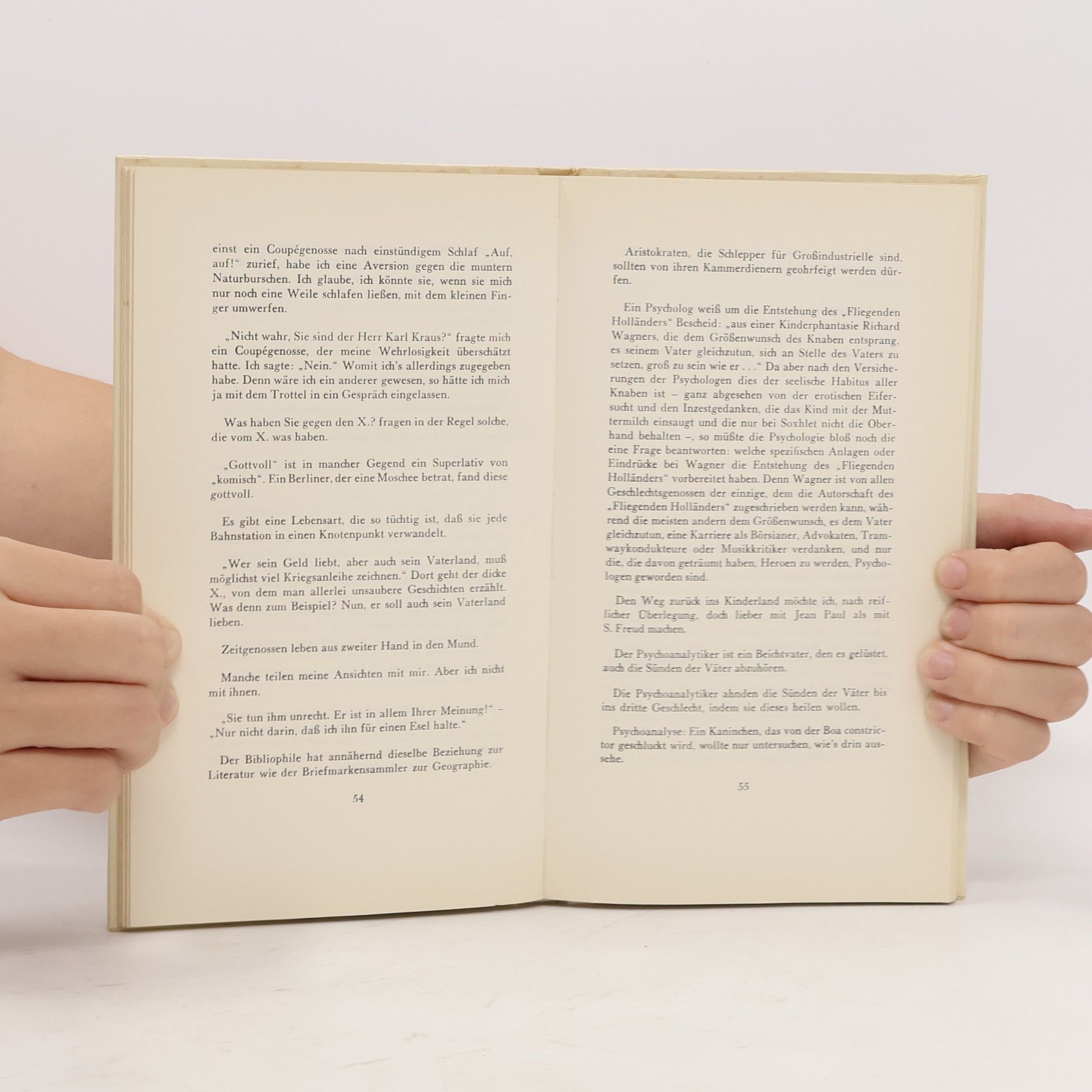 Karl Kraus Anderthalb Wahrheiten Aphorismen