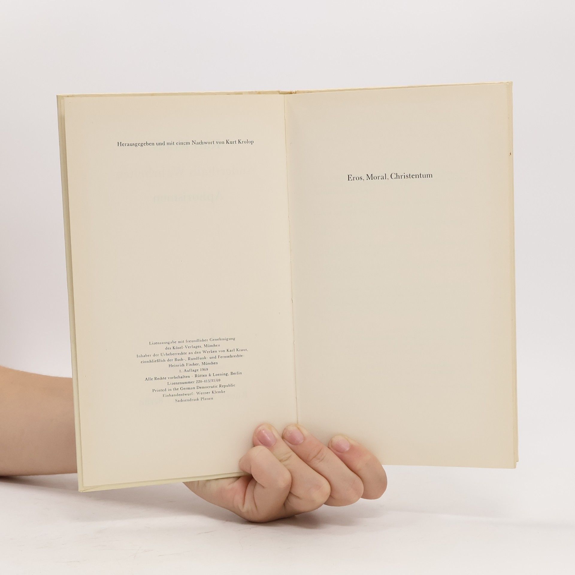 Karl Kraus Anderthalb Wahrheiten Aphorismen